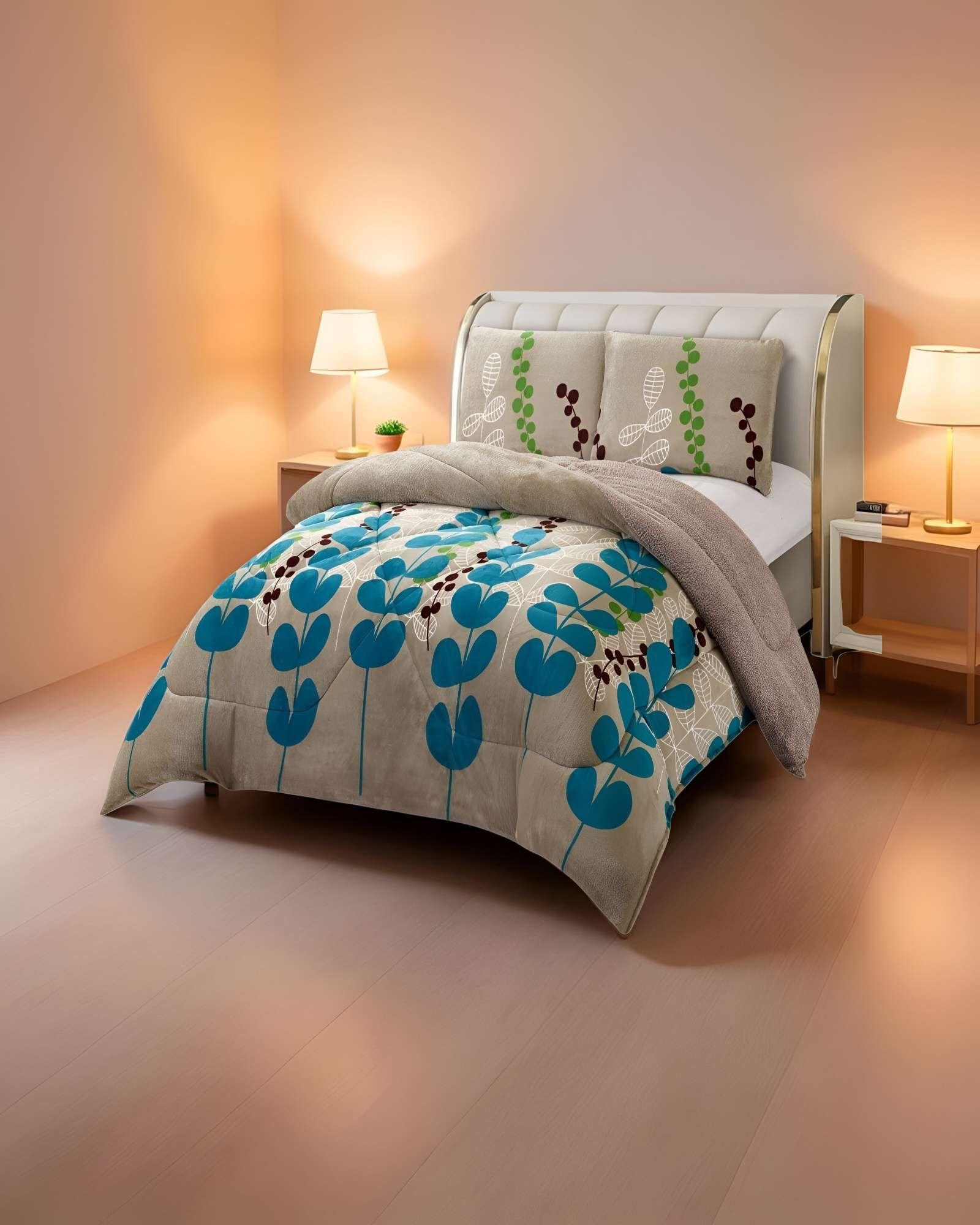 COBERTOR PLUSH CON CHIPORRO KING 250X270CM BEIGE C6-2