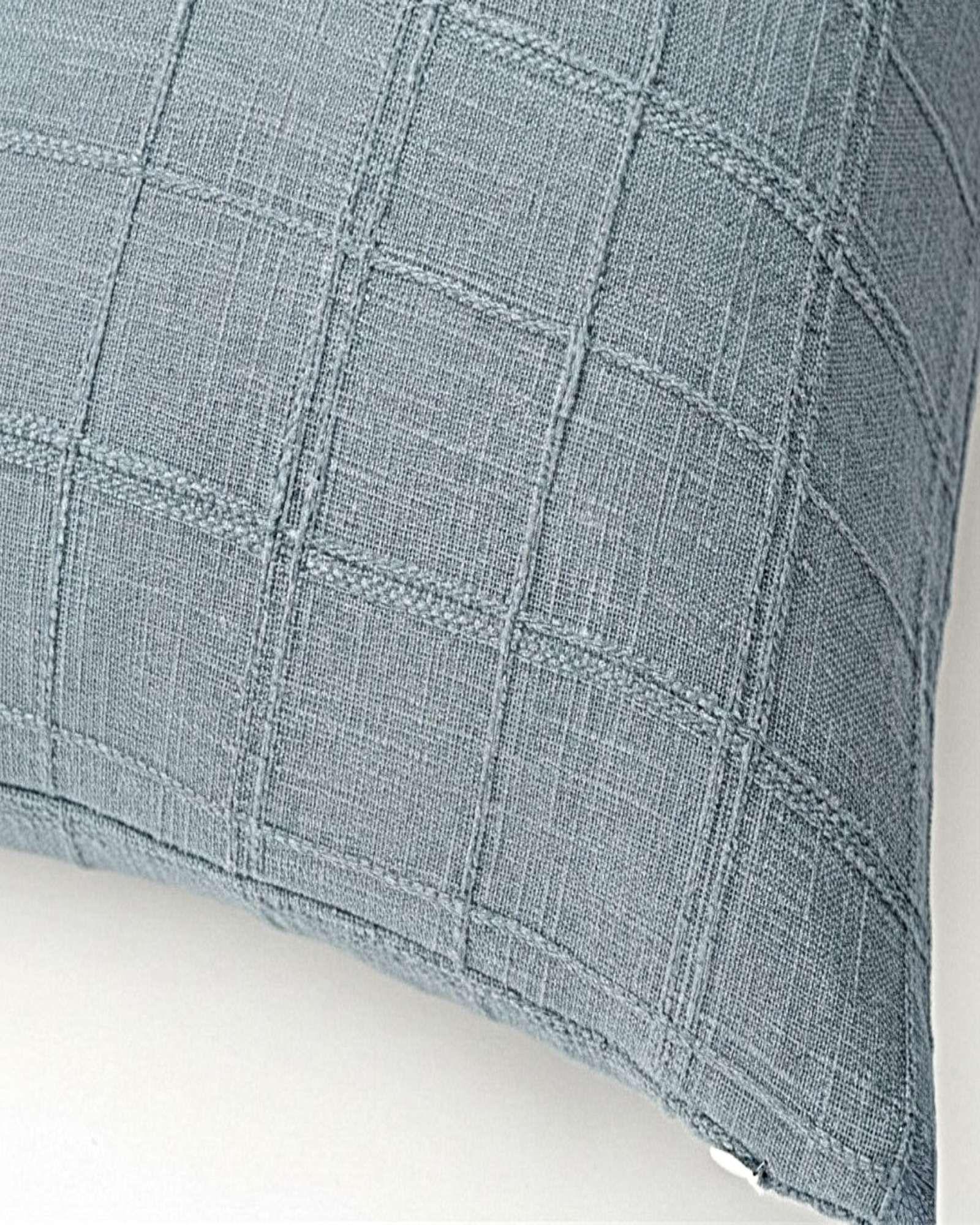 JUEGO DE 4 FUNDAS DE COJIN JACQUARD CUADRILLE 45X45 CM AZUL-4