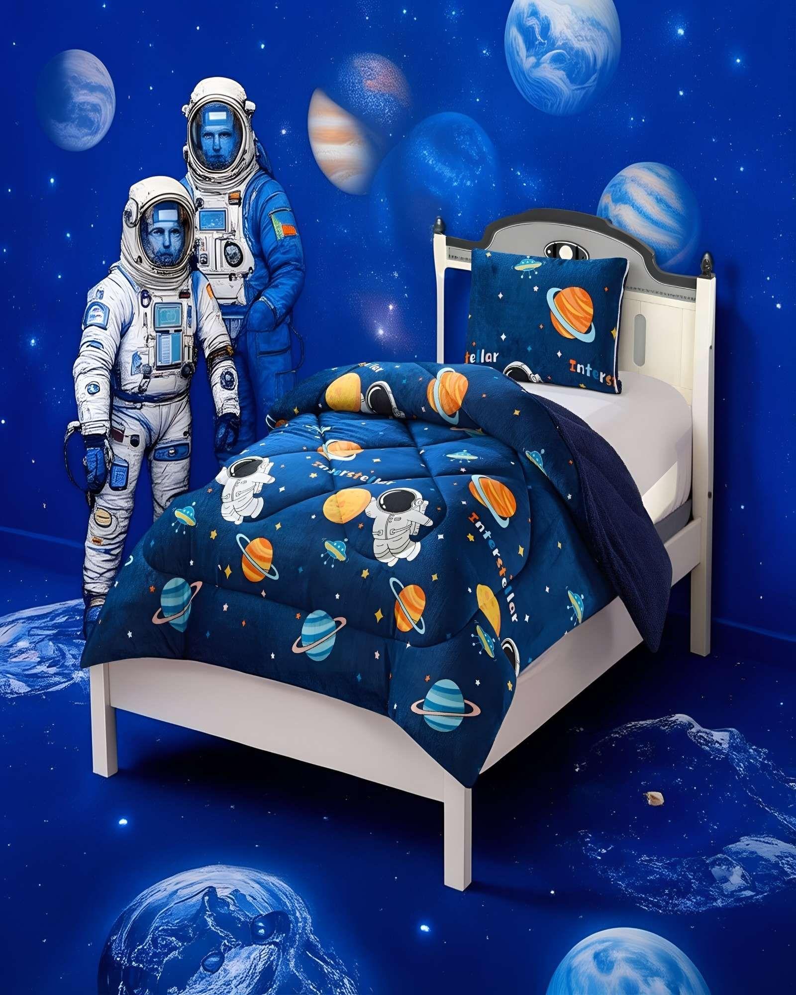 COBERTOR PLUSH CON CHIPORRO PLAZA Y MEDIA 180X200CM AZUL C1-2