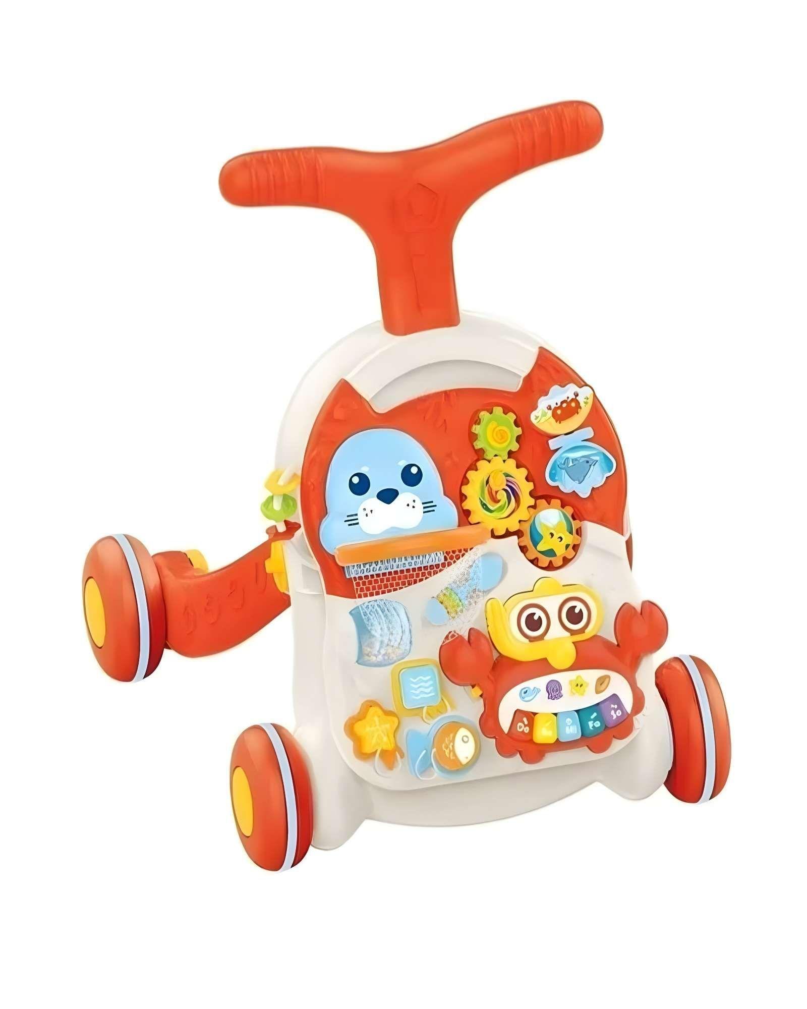CAMINADOR Y MESA DE JUEGO BEBE 2 EN 1 ROJO-1