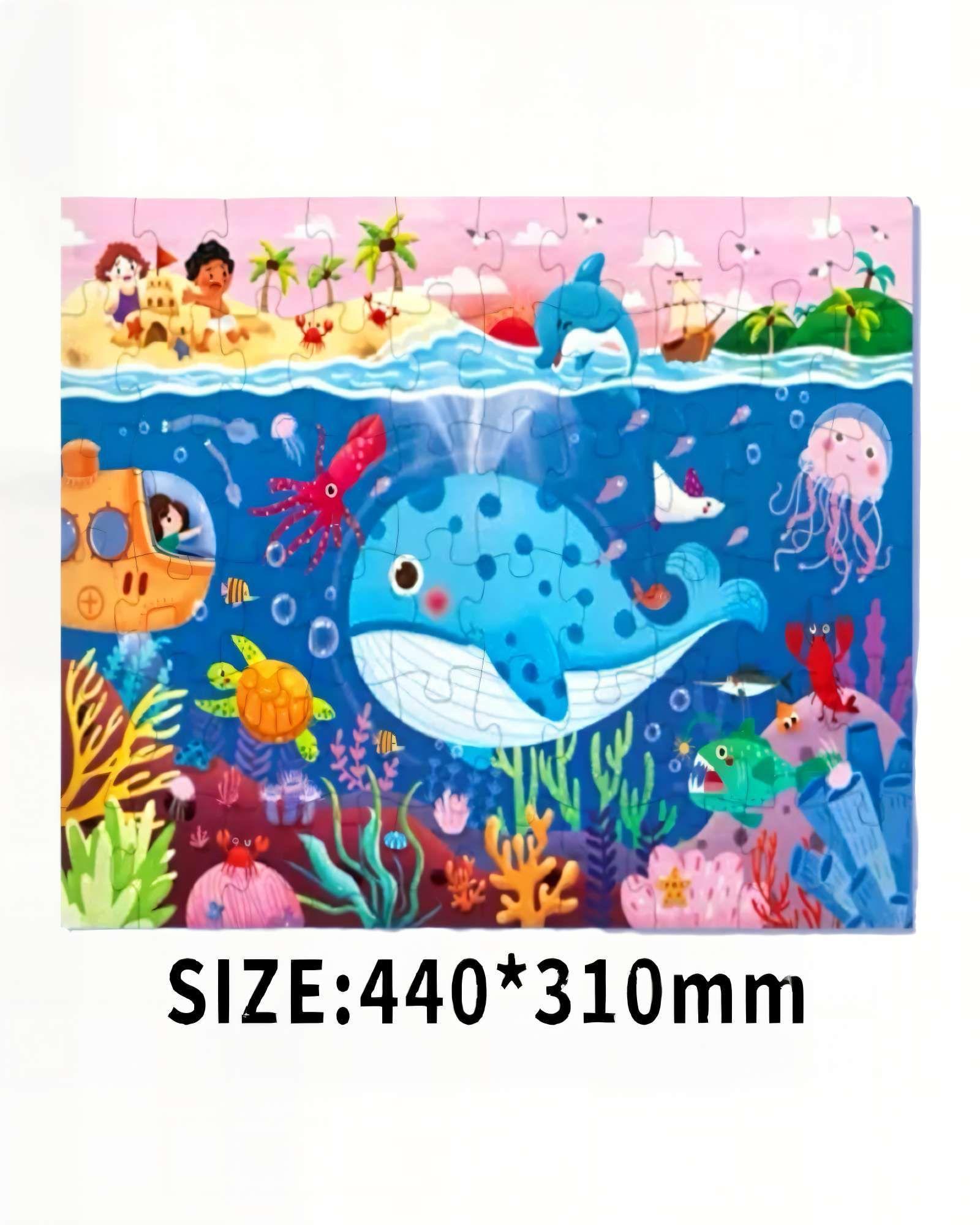 Puzzle para niños de 60 Piezas Submarino 44cm x 31cm-1