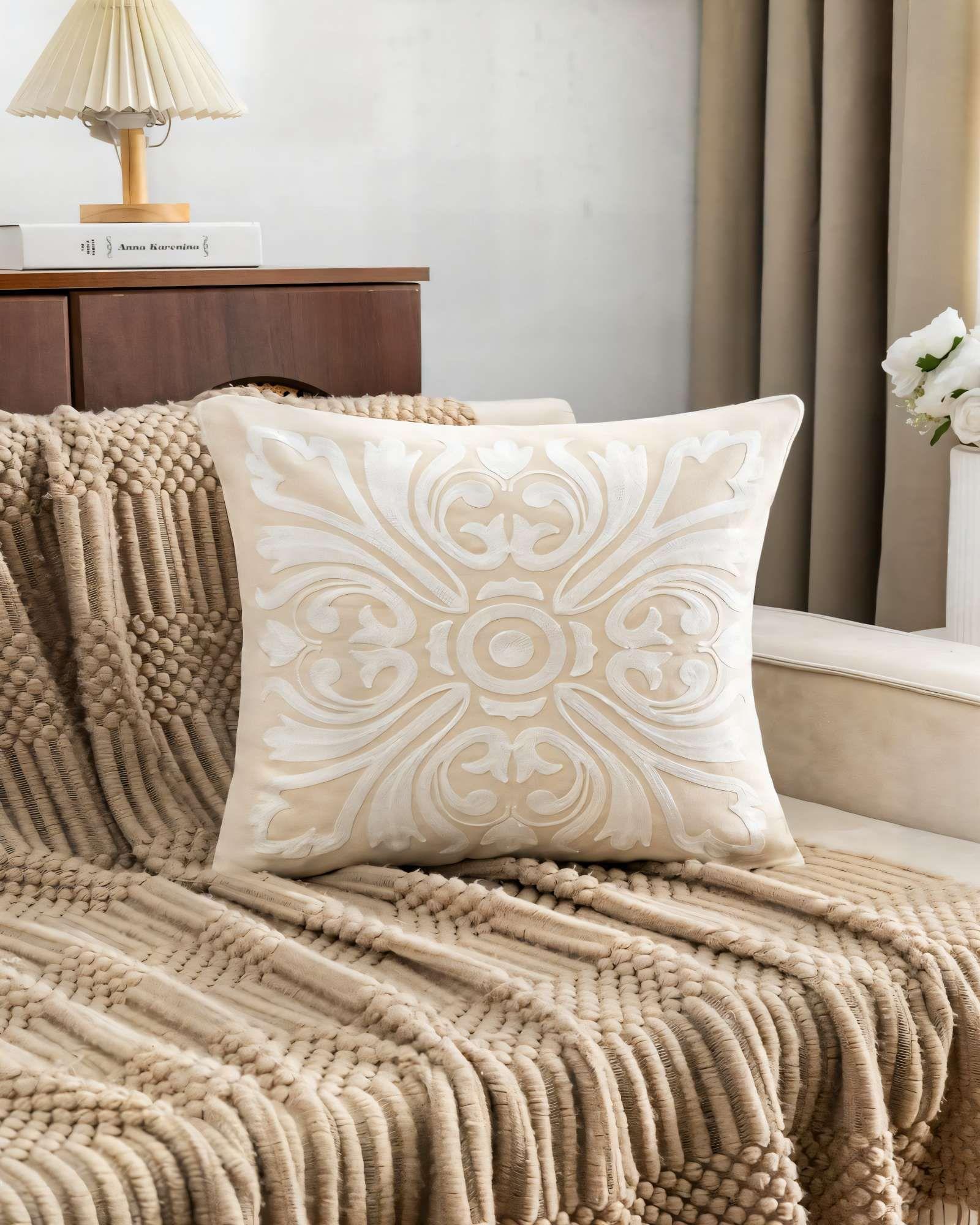 PACK DE 2 FUNDAS DE COJIN 45CMX45CM BORDADAS F3-2