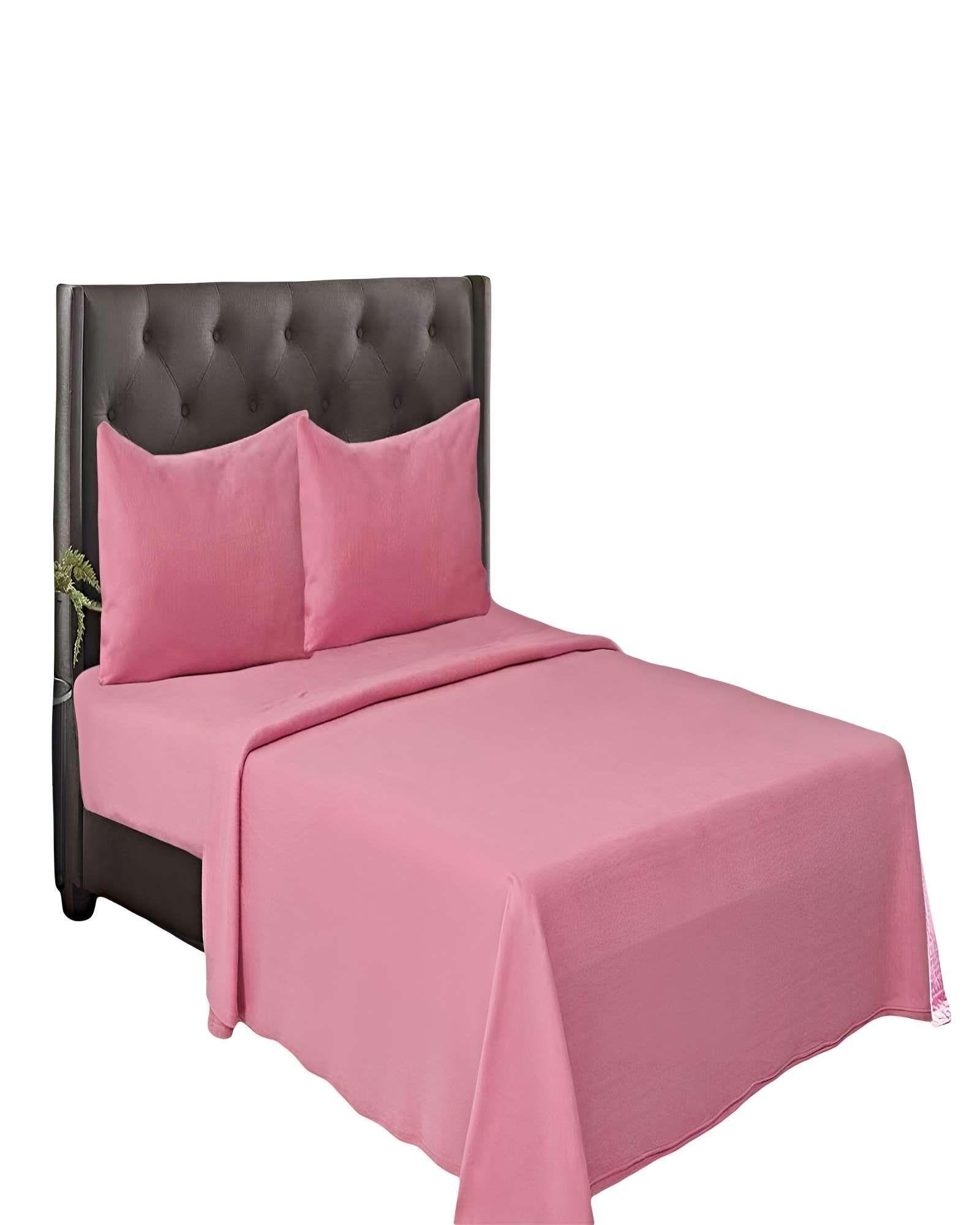 SET DE SABANAS POLAR PLAZA Y MEDIA ROSA-0