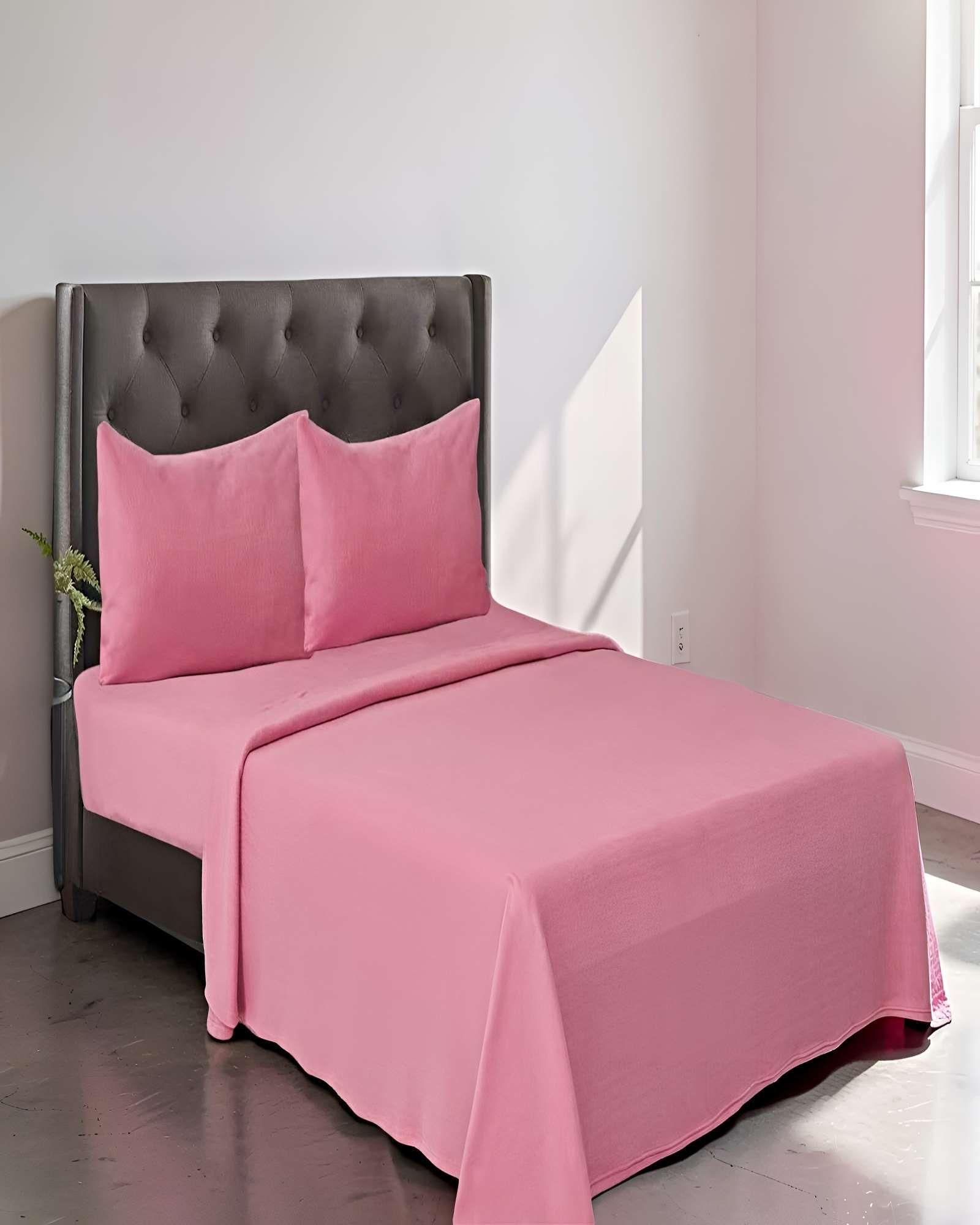 SET DE SABANAS POLAR PLAZA Y MEDIA ROSA-3