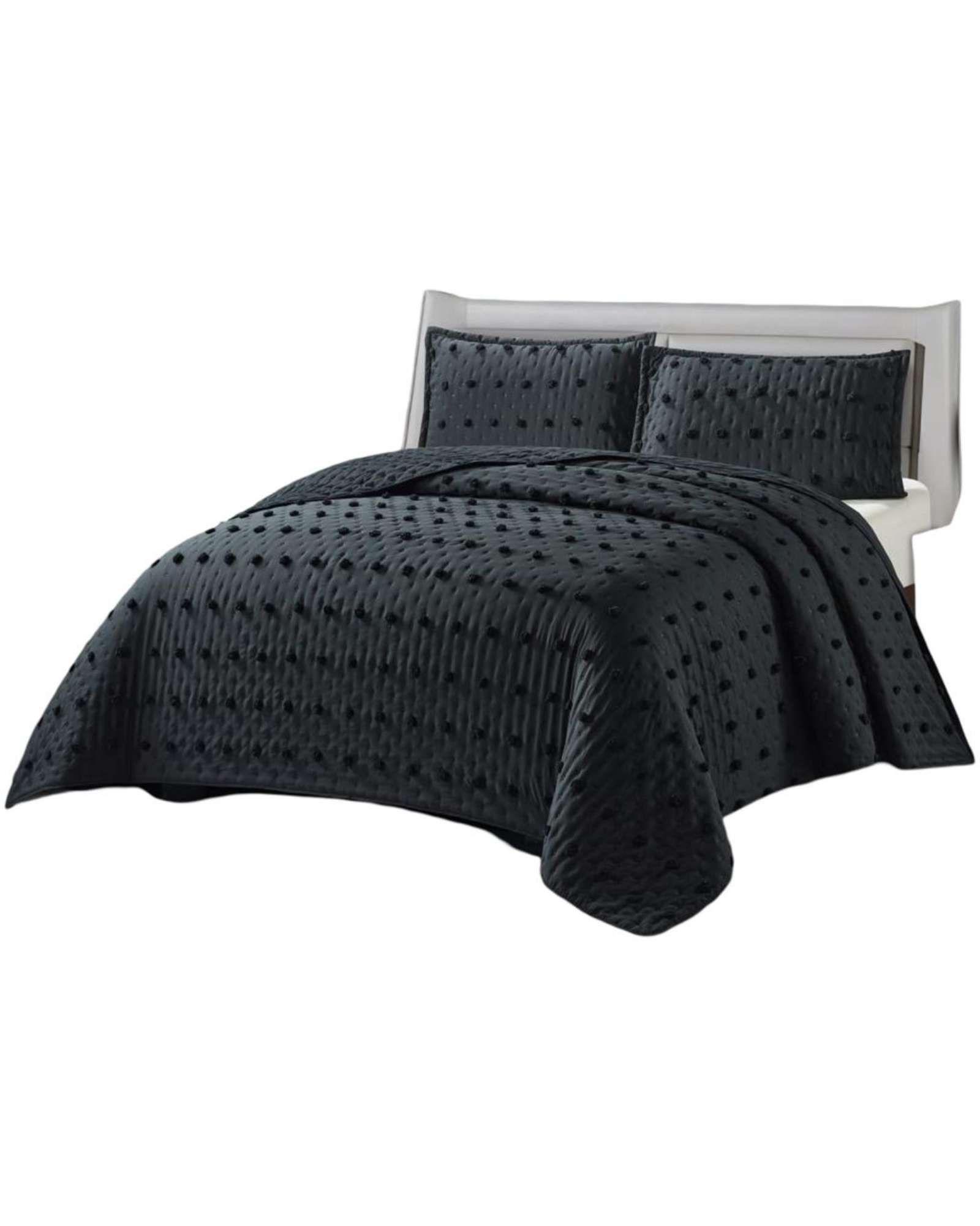quilt cubrecama TUFTING DE LUJO SUAVE KING T01-1