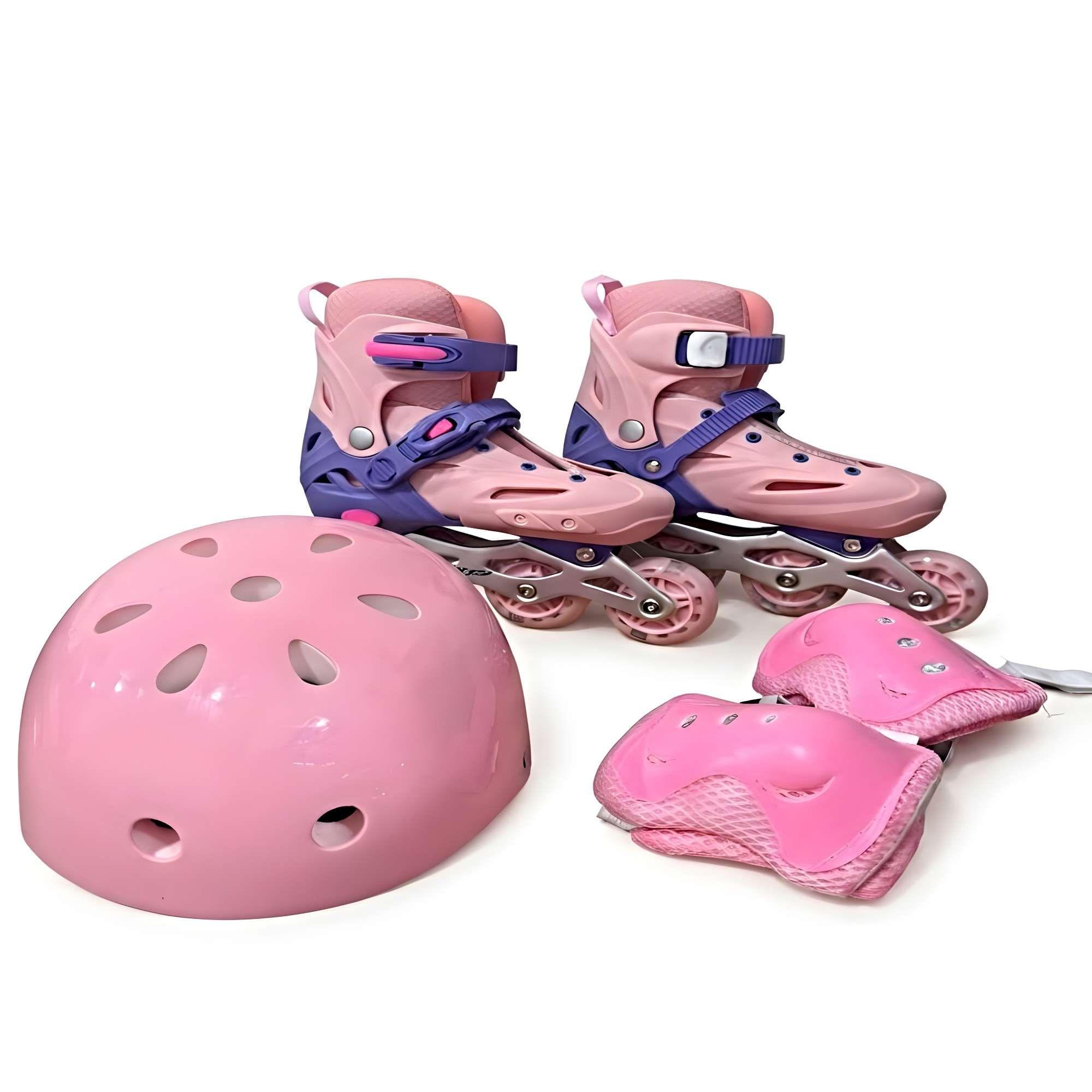 KIT  DE PATINES CON CASCO Y PROTECCIONES TALLA M (35-38) MULTICOLOR-2