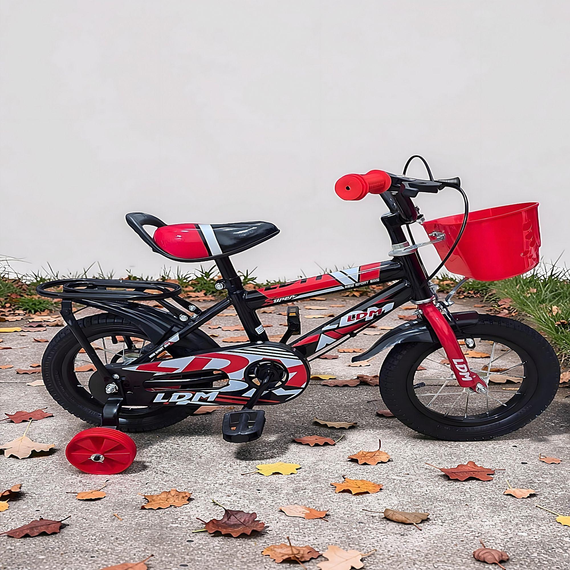 BICICLETA PARA NIÑOS ARO 14 CON RUEDITAS COLOR ROJO2-0