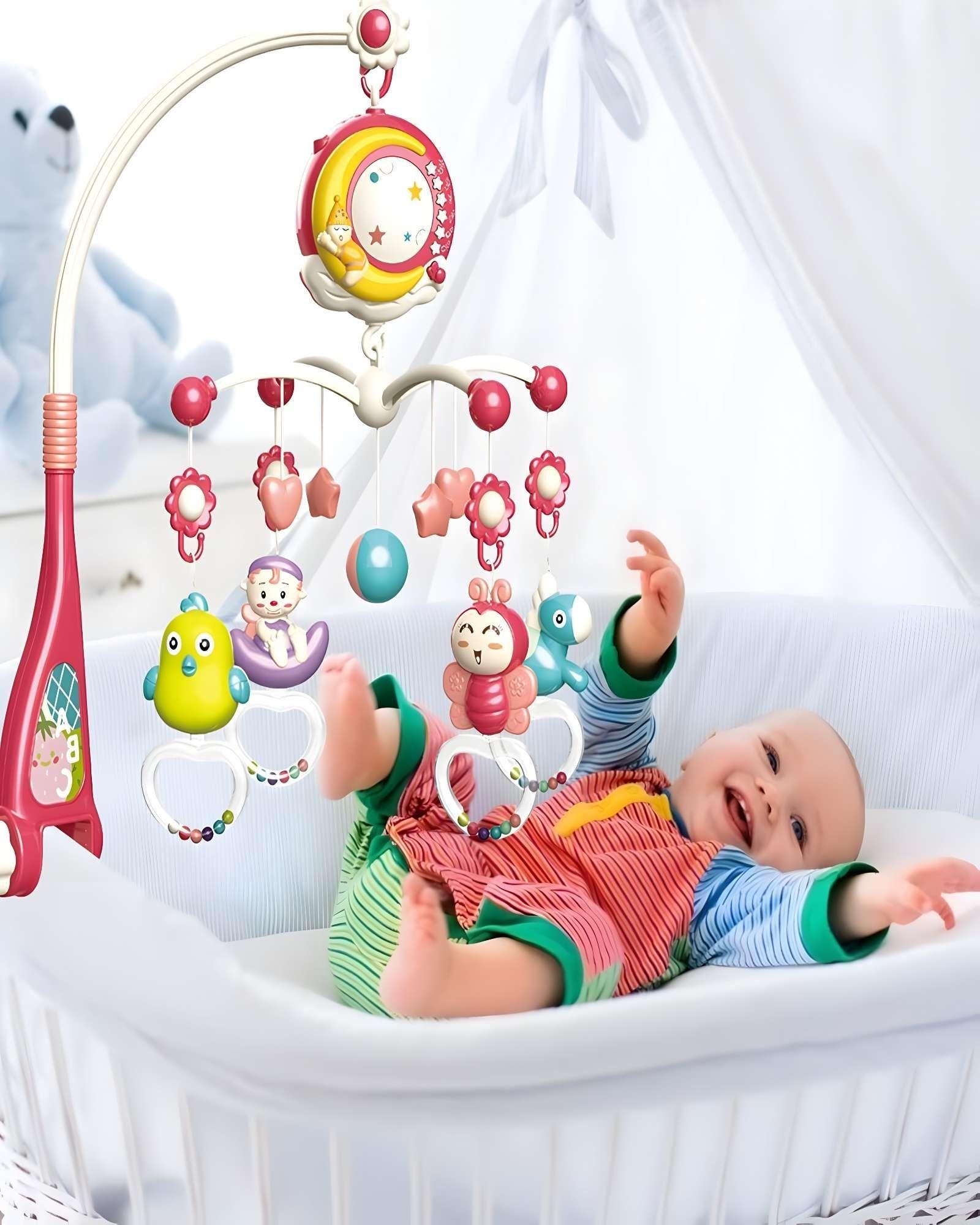 MOVIL MUNDA HADA MUSICAL CON CONTROL REMOTO Y PROYECCIÓN DE IMAGEN ROSADO-3