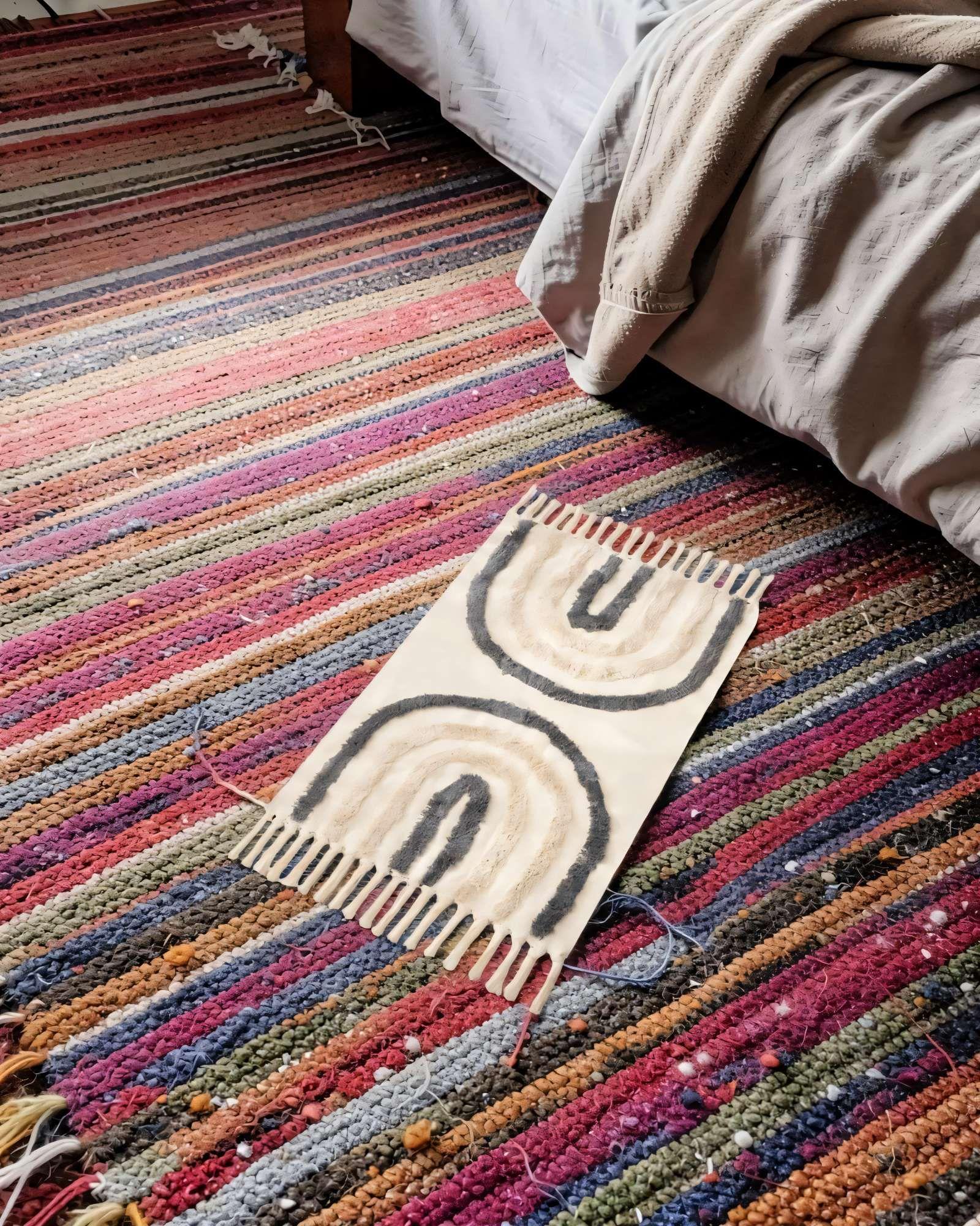 ALFOMBRA BAJADAS DE CAMA BOHO DECORATIVAS 9-3