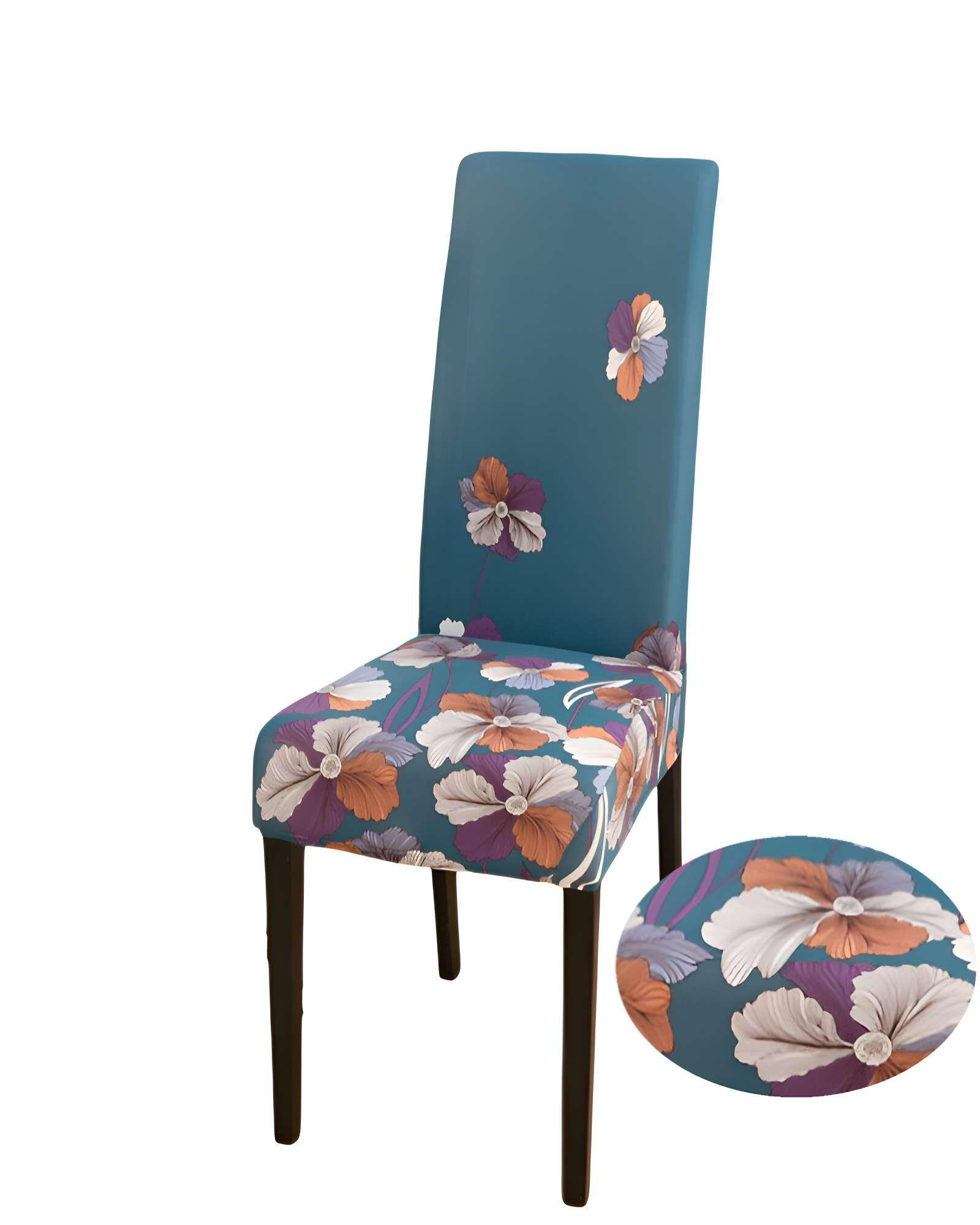 PACK DE 6 FUNDAS PARA SILLA ELASTICADAS CON DISEÑO ESTAMPADO F15-1