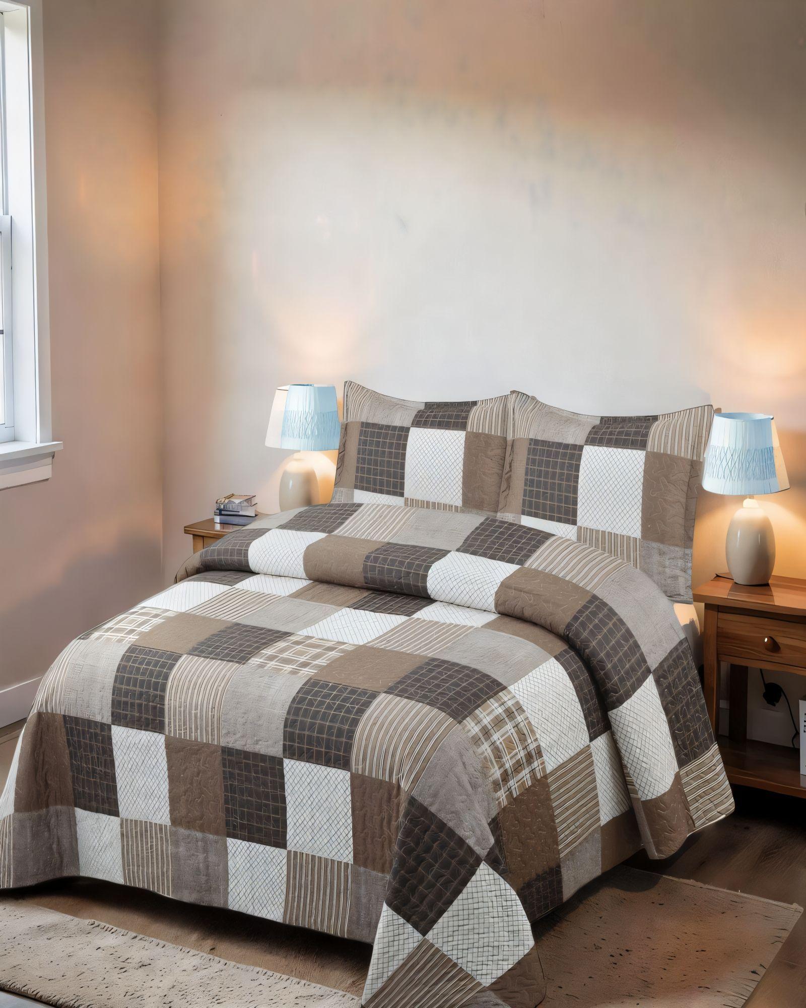 CUBRECAMA QUILT DE VERANO PLAZA Y MEDIA A25-3