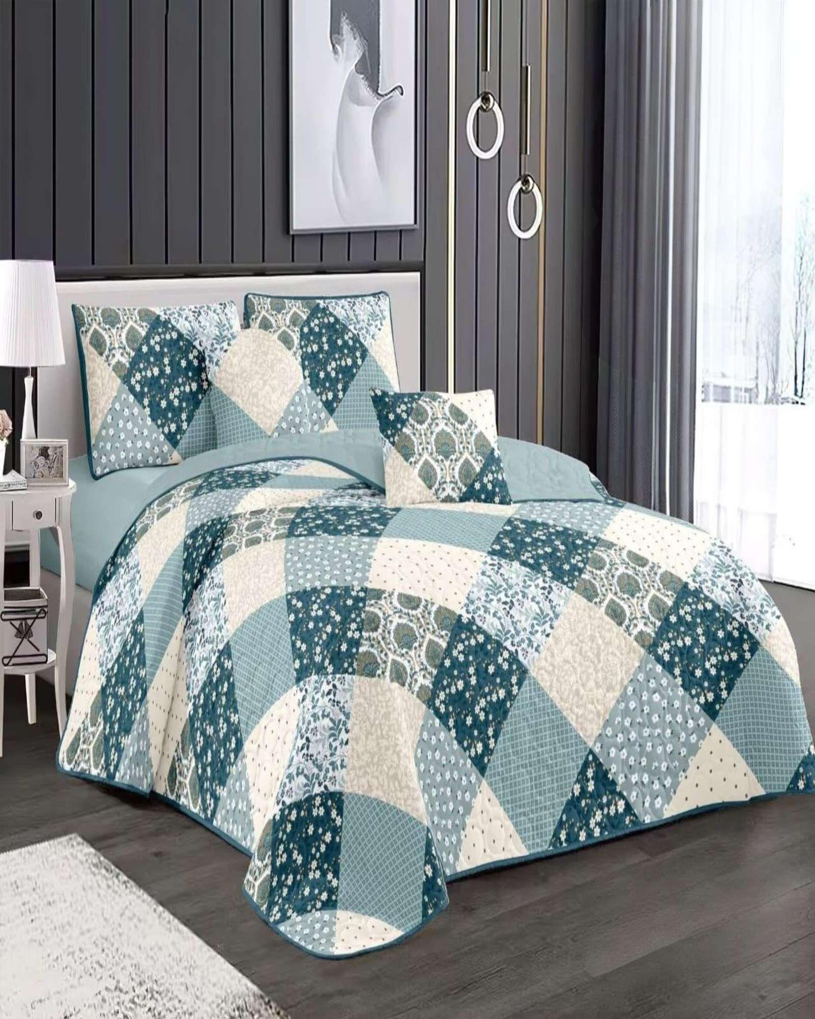 quilt cubrecama verano plaza y media V01-3