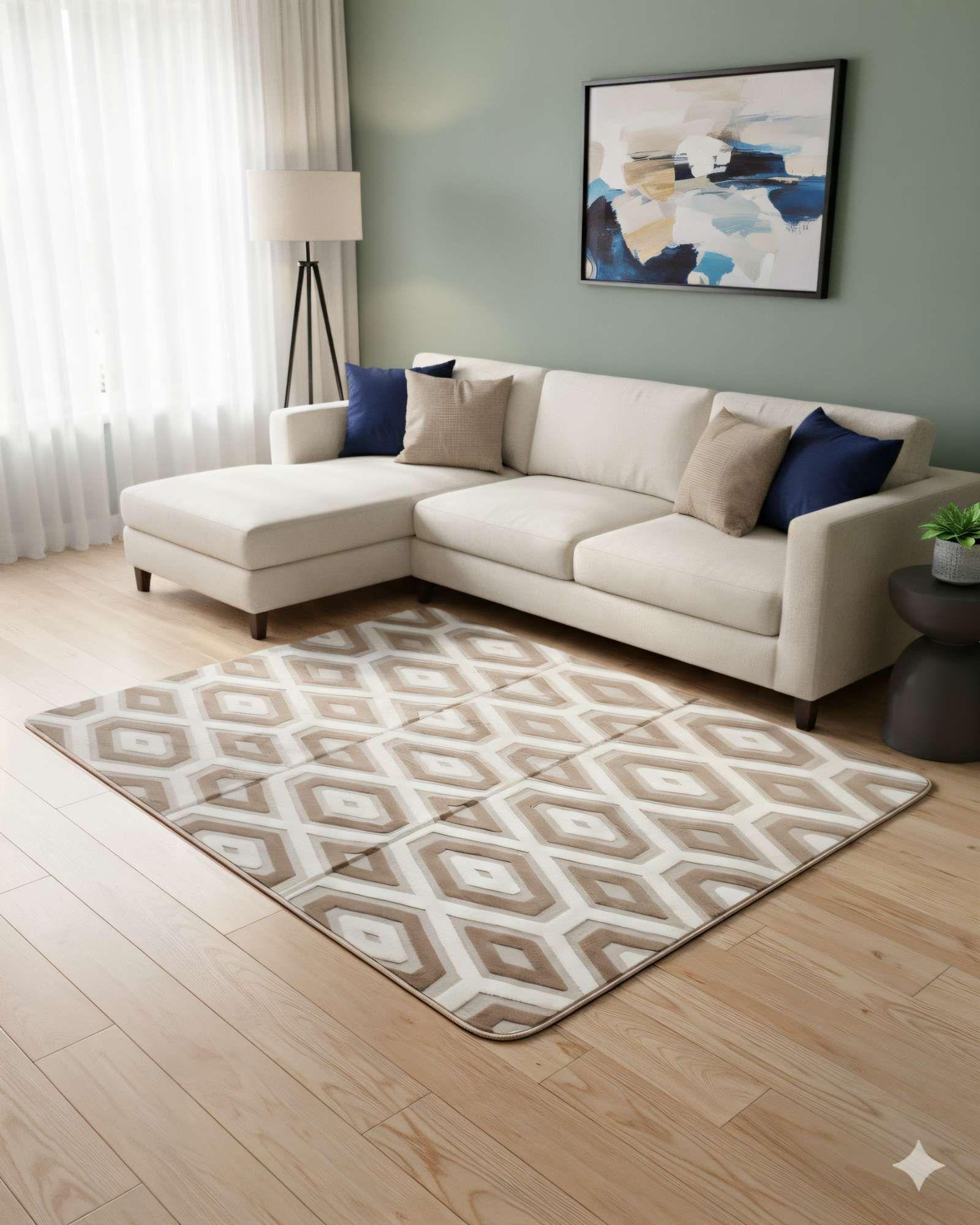 ALFOMBRA TEXTURIZADA 150X200CM CON DISENO F3 -2