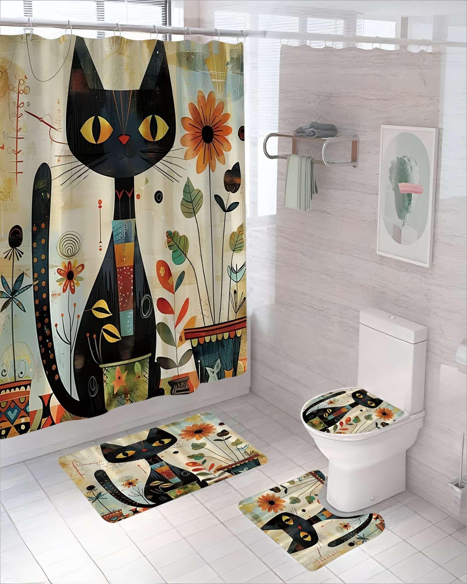 SET DE 4 PIEZAS PARA BAÑO CON ESTAMPADO 4-2