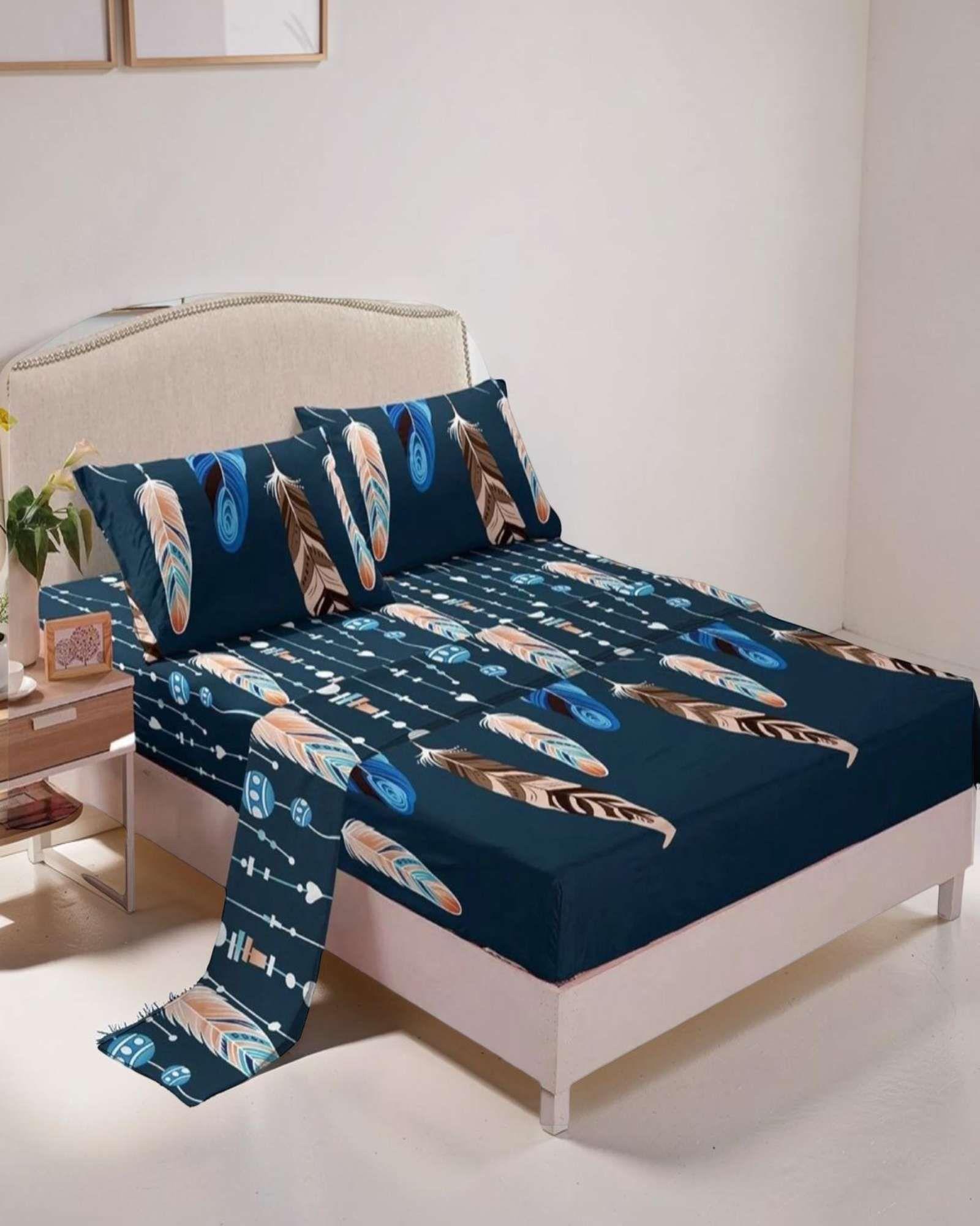 JUEGO DE SABANAS 200 HILOS PLAZA Y MEDIA CON DISEÑO S02-2