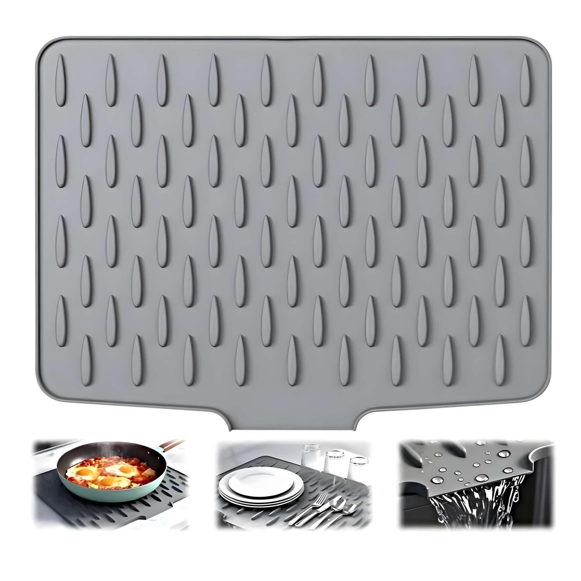 ALFOMBRA ESCURRIDORA DE PLATOS 25X32 CM GRIS CLARO-2