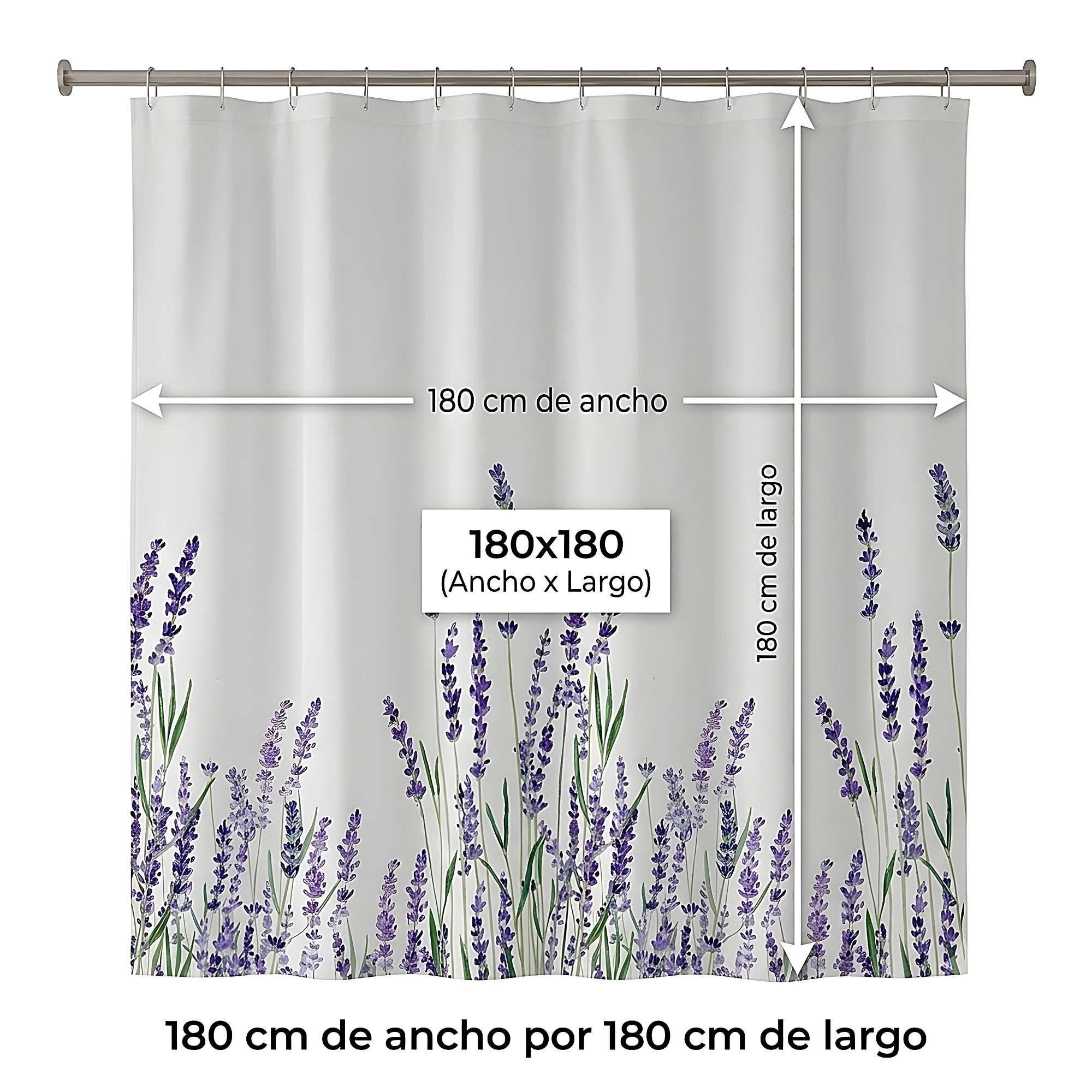 CORTINA DE BAÑO CON FORRO 180X180 CM CB19-1