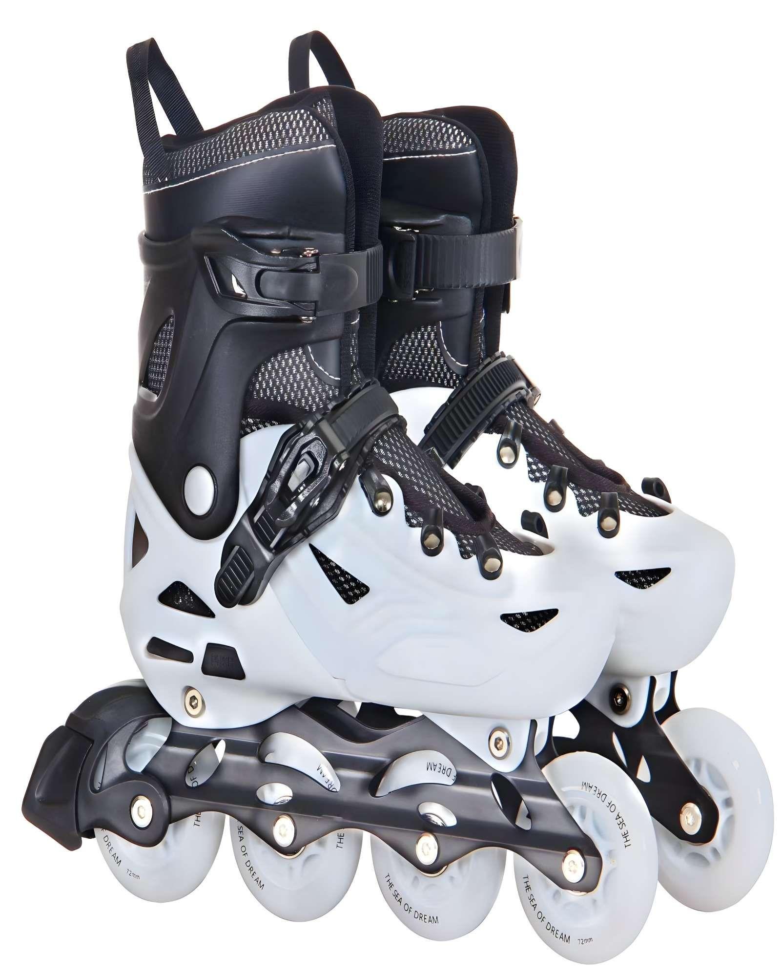 PATIN LINEAL CON LUCES Y KIT TALLA S 31-34 BLANCO-1