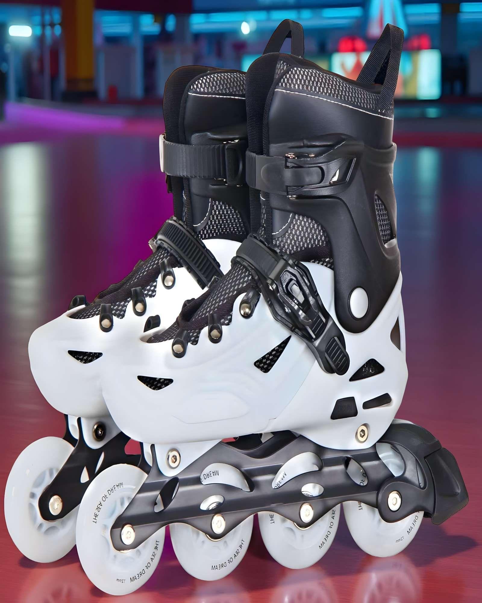 PATIN LINEAL CON LUCES Y KIT TALLA S 31-34 BLANCO-3