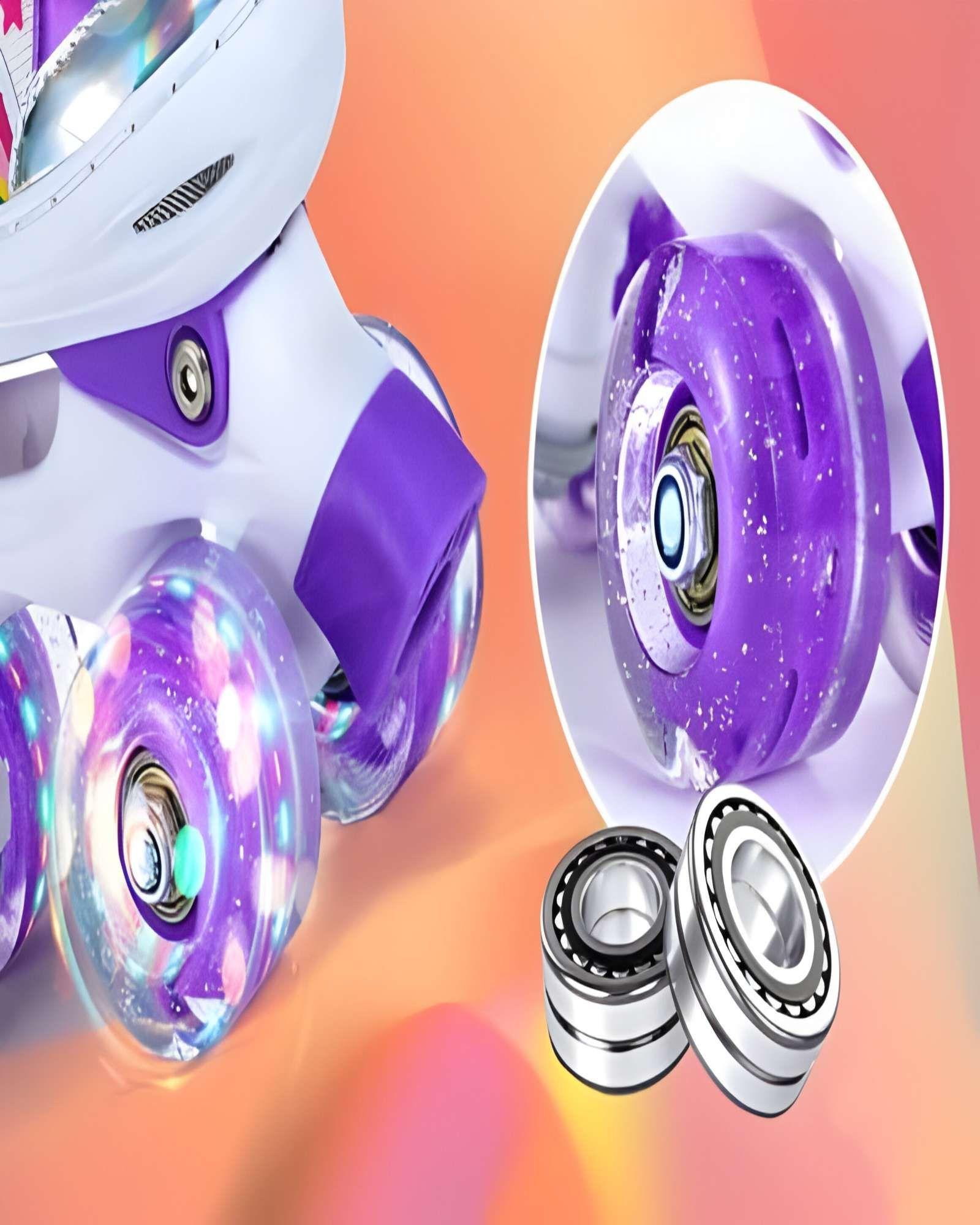 PATIN LINEAL CON LUCES Y KIT TALLA S 31-34 BLANCO-4