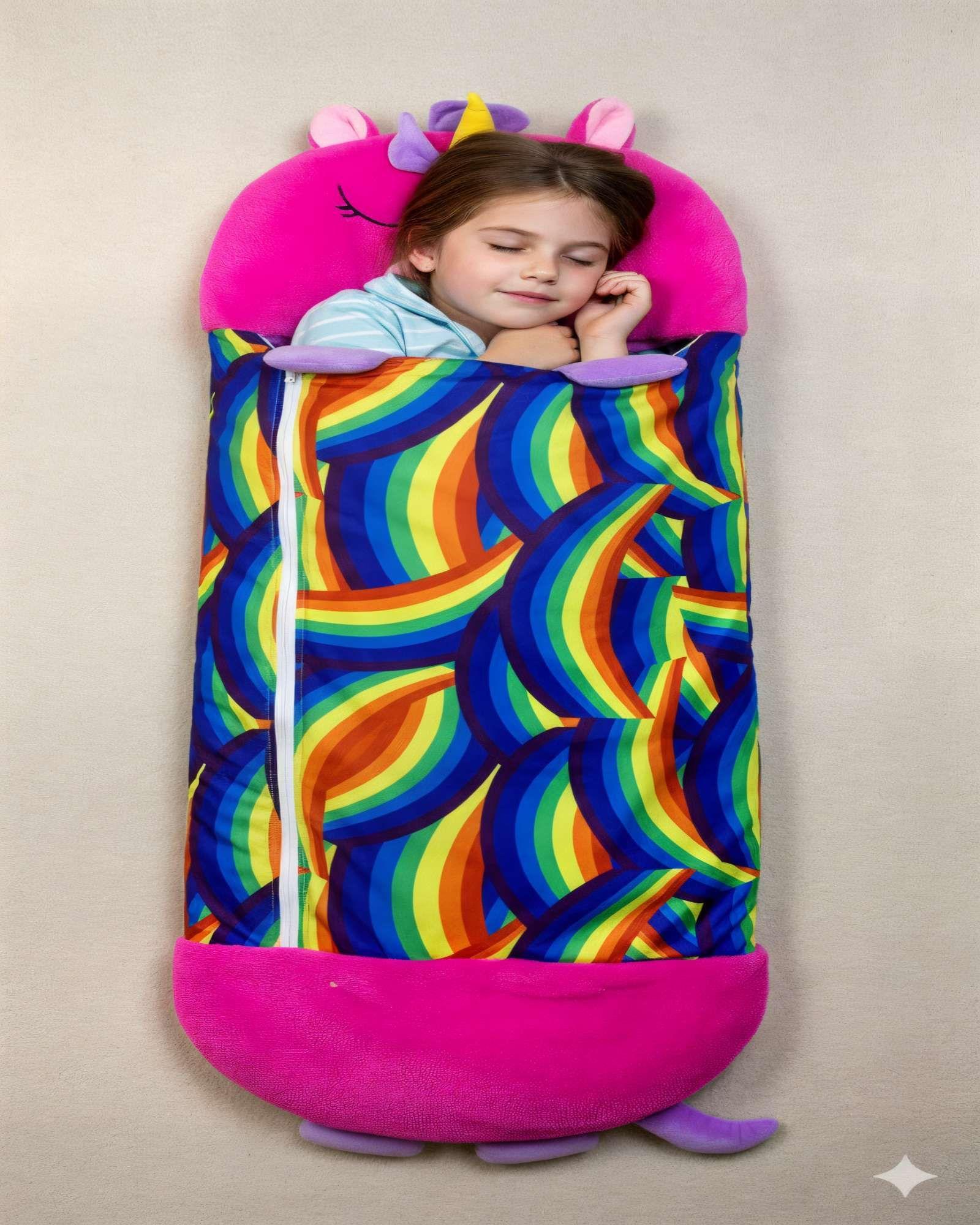 SACO EN FORMA DE UNICORNIO PARA DORMIR COLOR ROSADO-2