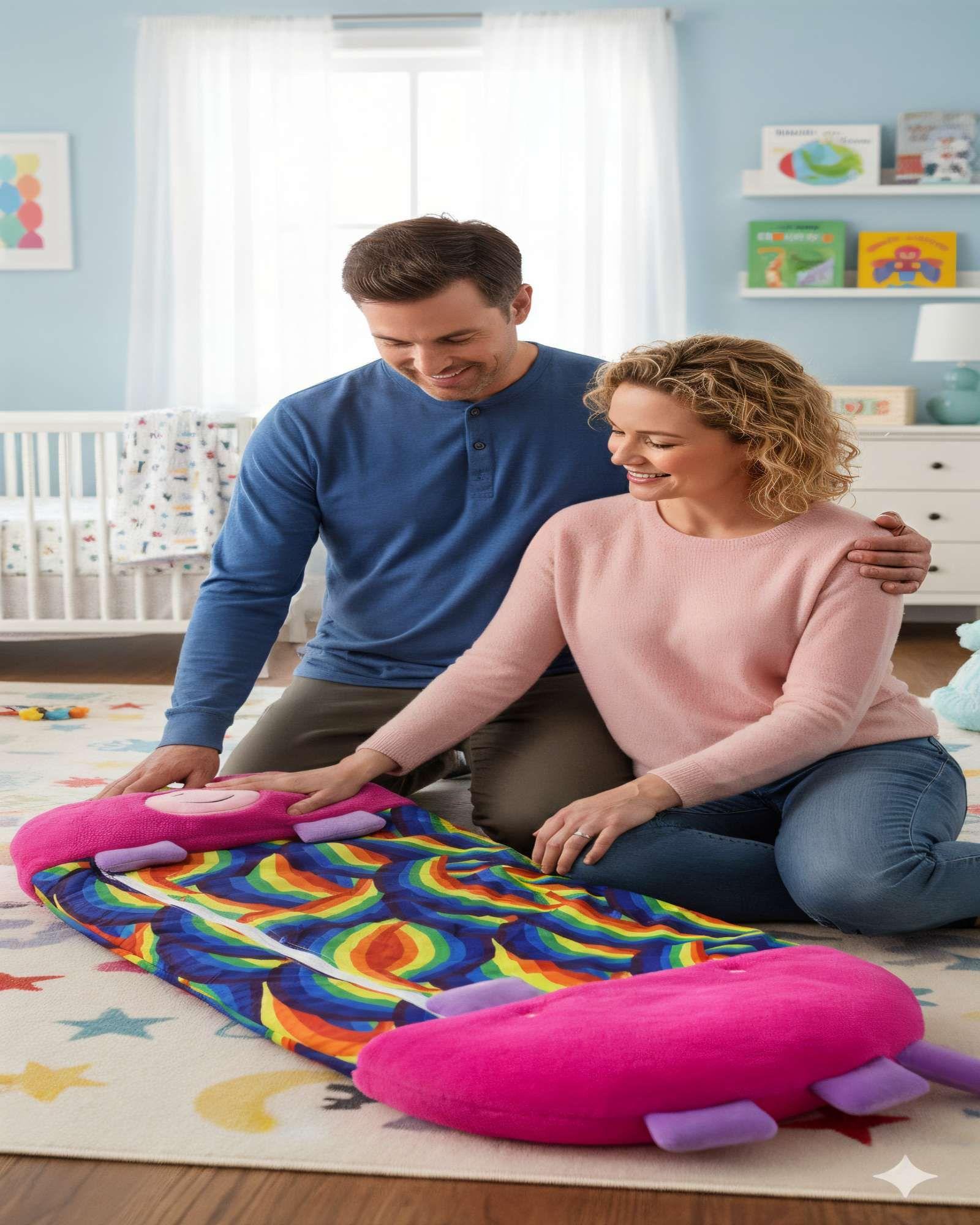 SACO EN FORMA DE UNICORNIO PARA DORMIR COLOR ROSADO-3