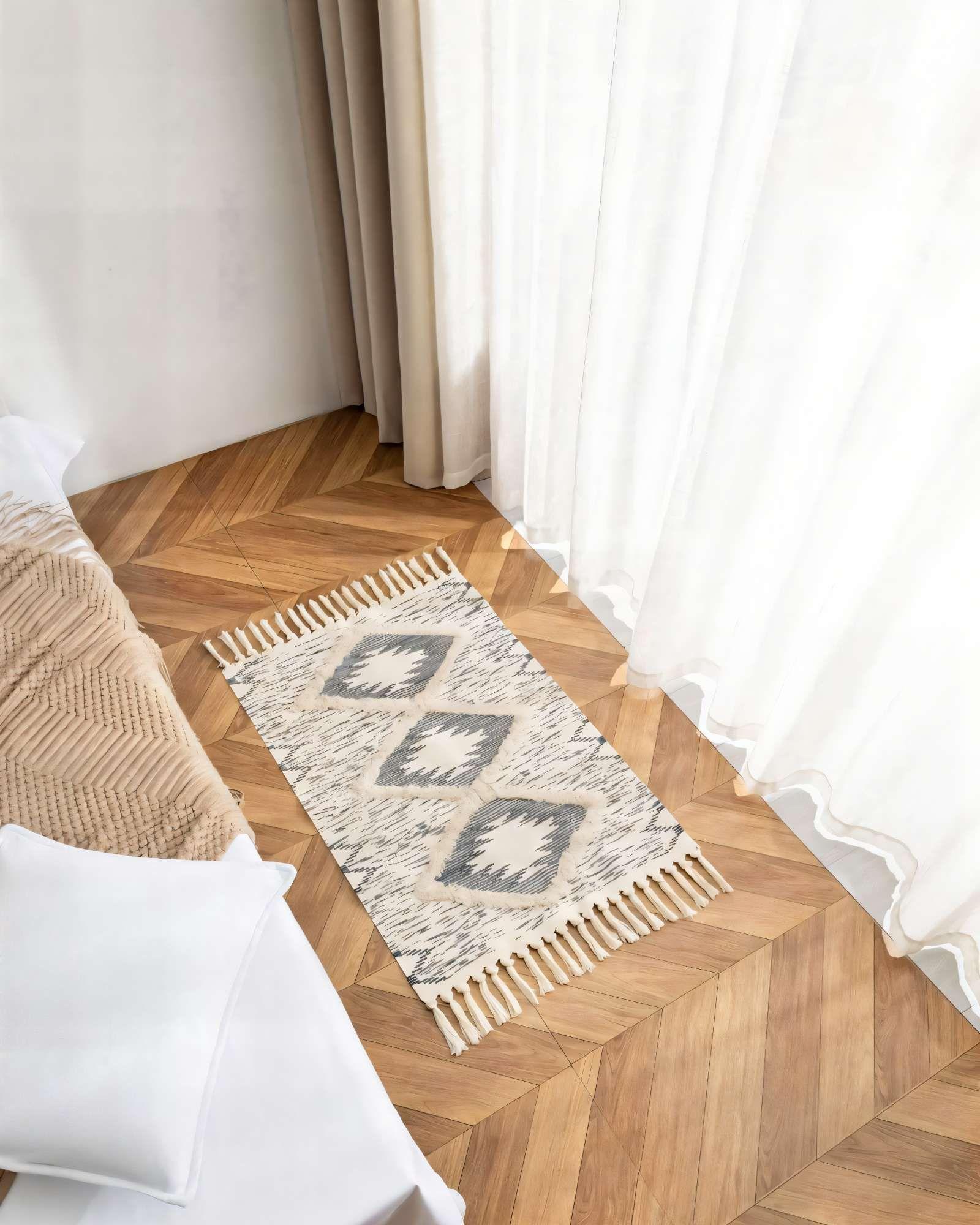 ALFOMBRA BAJADAS DE CAMA BOHO DECORATIVAS 4-2