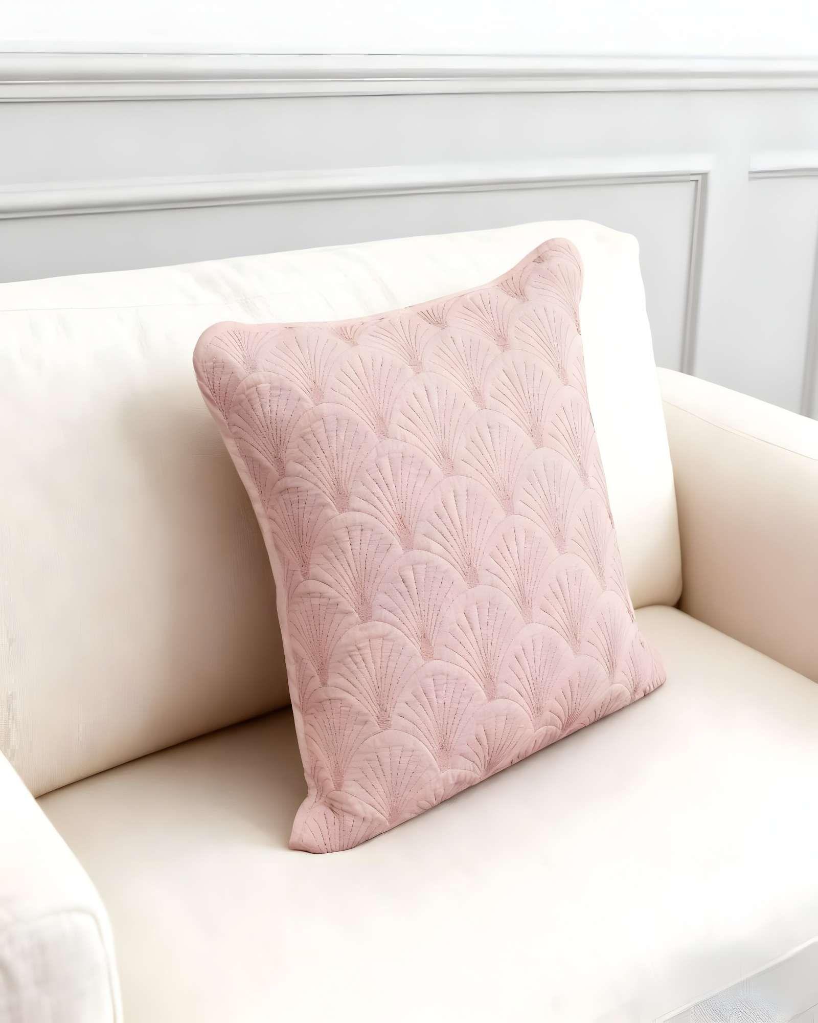 PACK DE 4 FUNDAS DE COJIN SERIE ABANICO 45X45 CM ROSA-2