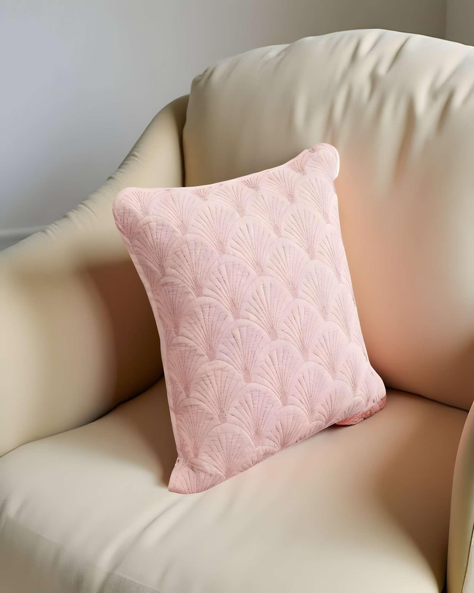 PACK DE 4 FUNDAS DE COJIN SERIE ABANICO 45X45 CM ROSA-3