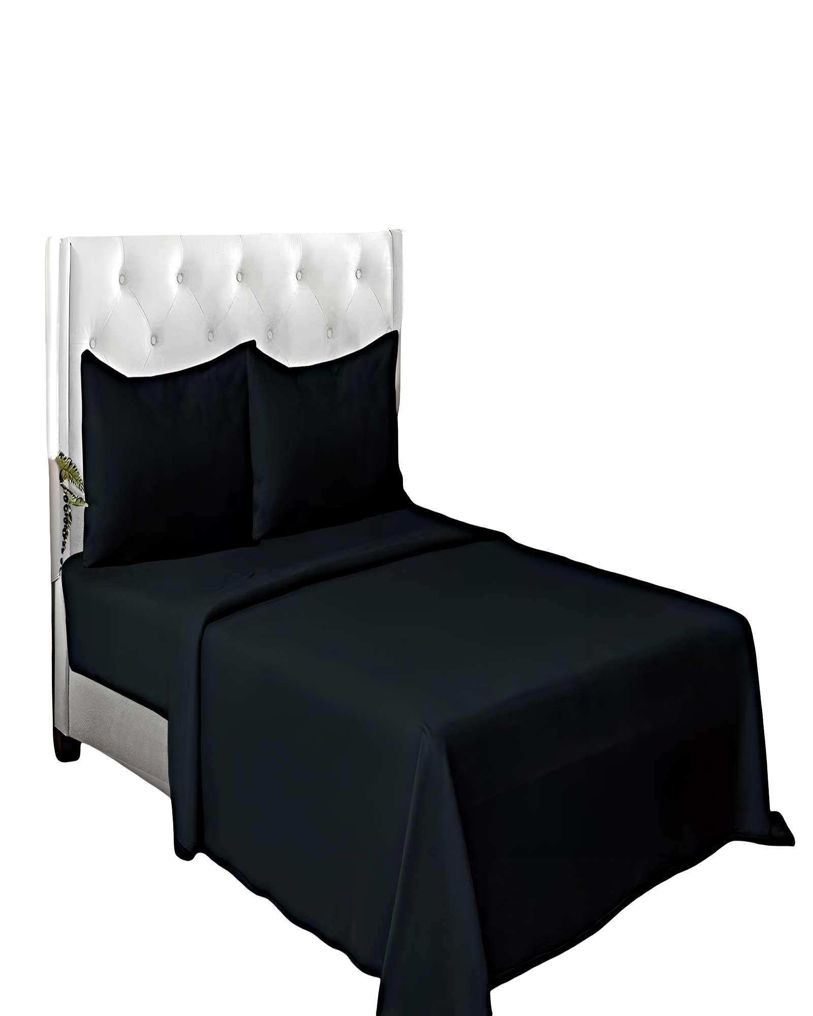 SET DE SABANAS POLAR PLAZA Y MEDIA NEGRO-1