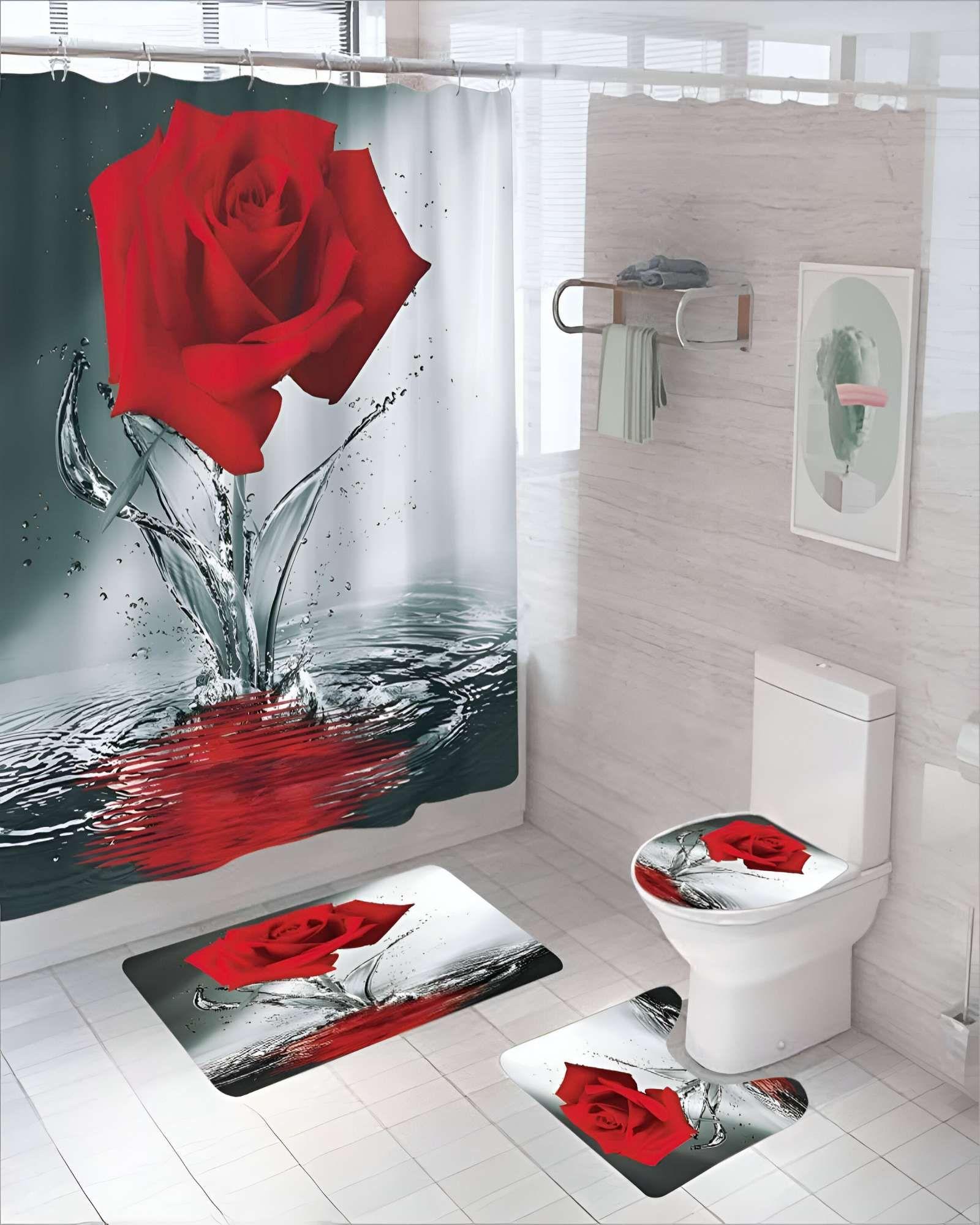SET DE 4 PIEZAS PARA BAÑO CON ESTAMPADO 12-2