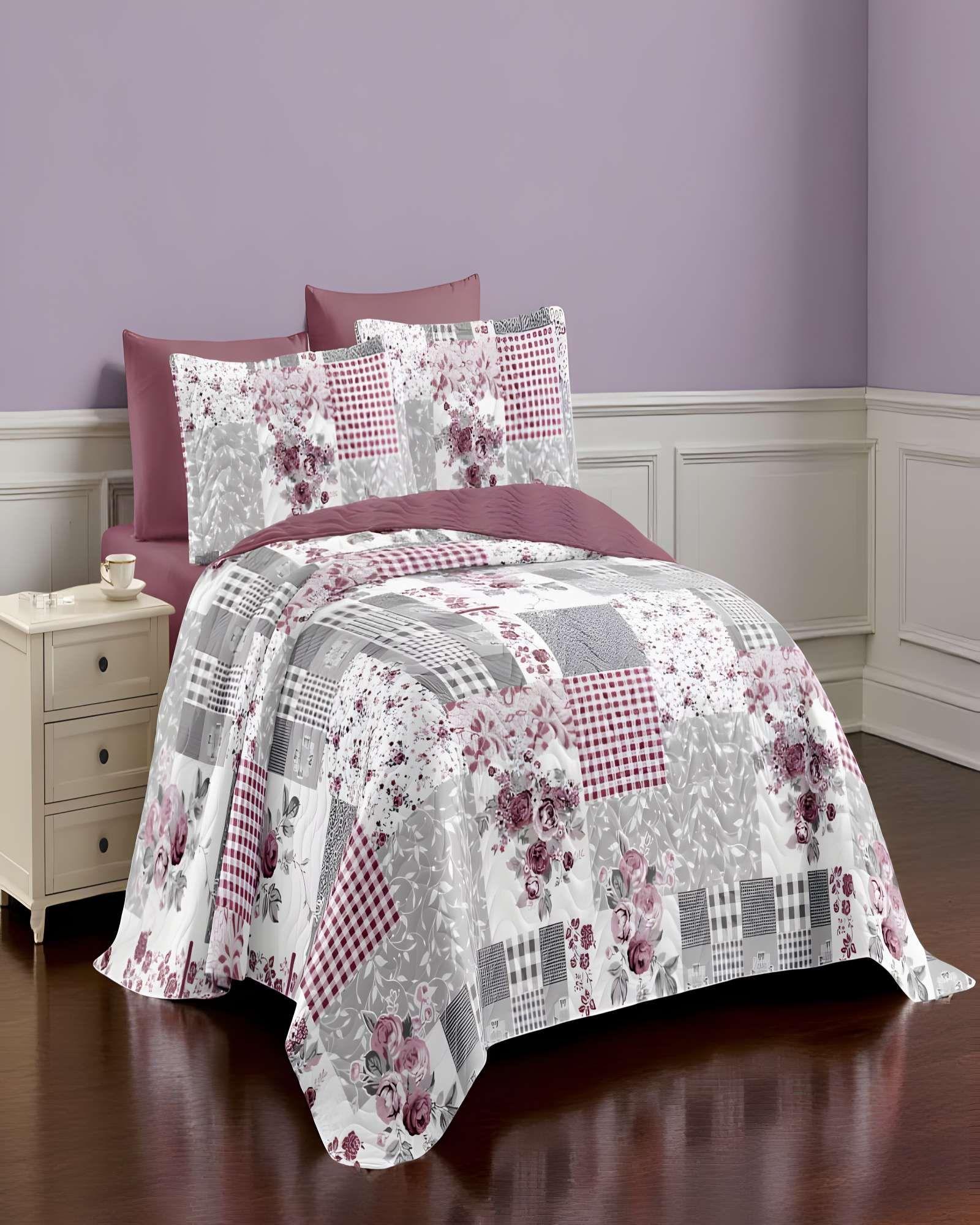 CUBRECAMA QUILT DE VERANO 2 PLAZAS MULTICOLOR 06-2