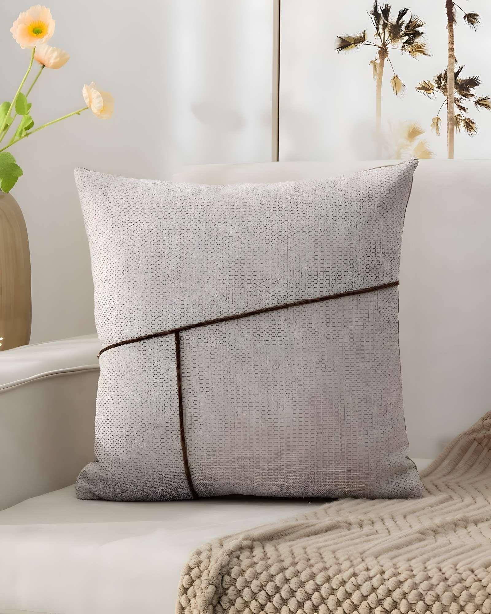 PACK DE 2 FUNDAS CHENILLE CON LINEAS GRIS-2