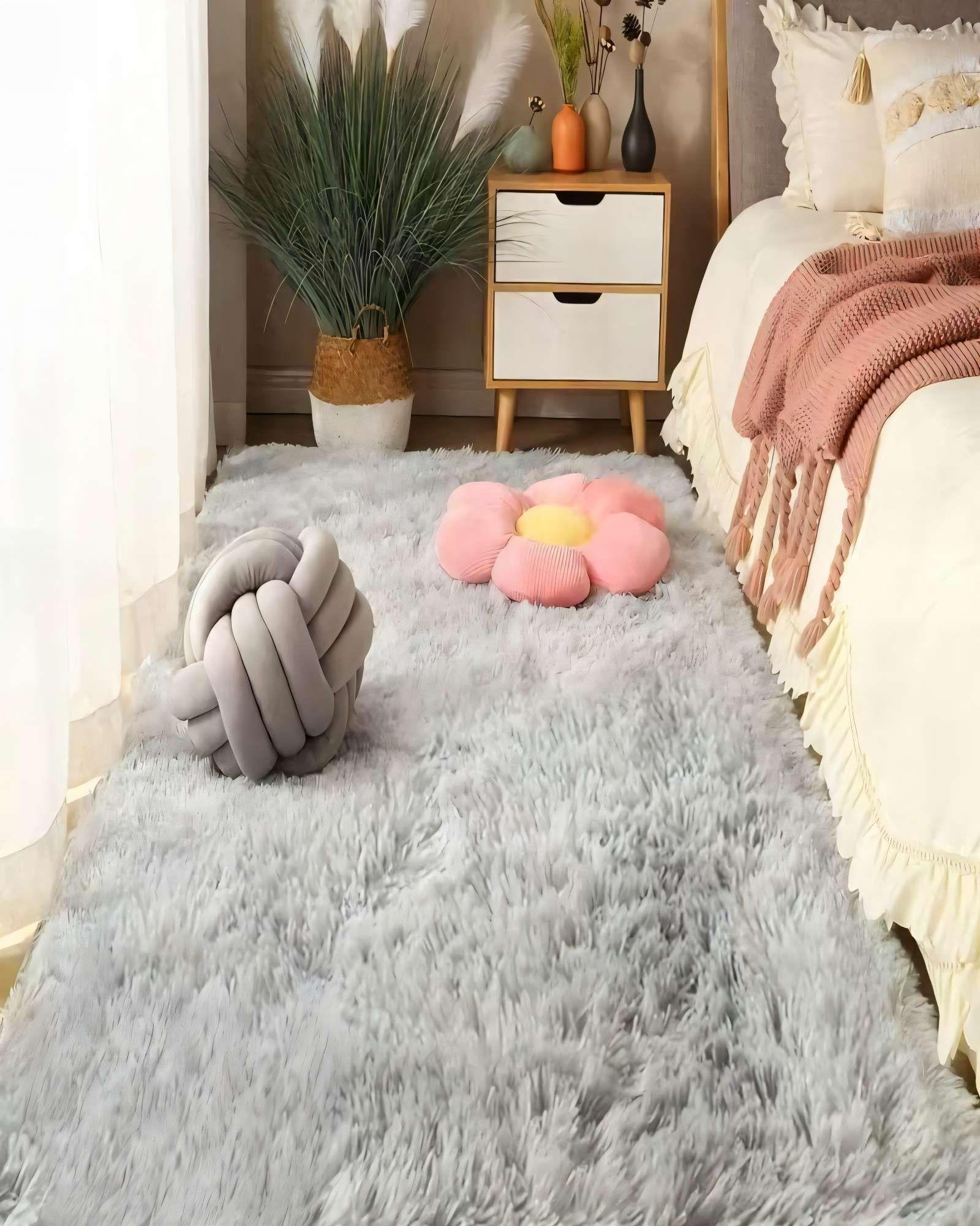 ALFOMBRA PELUDA 200X240  PREMIUM COLOR GRIS-2