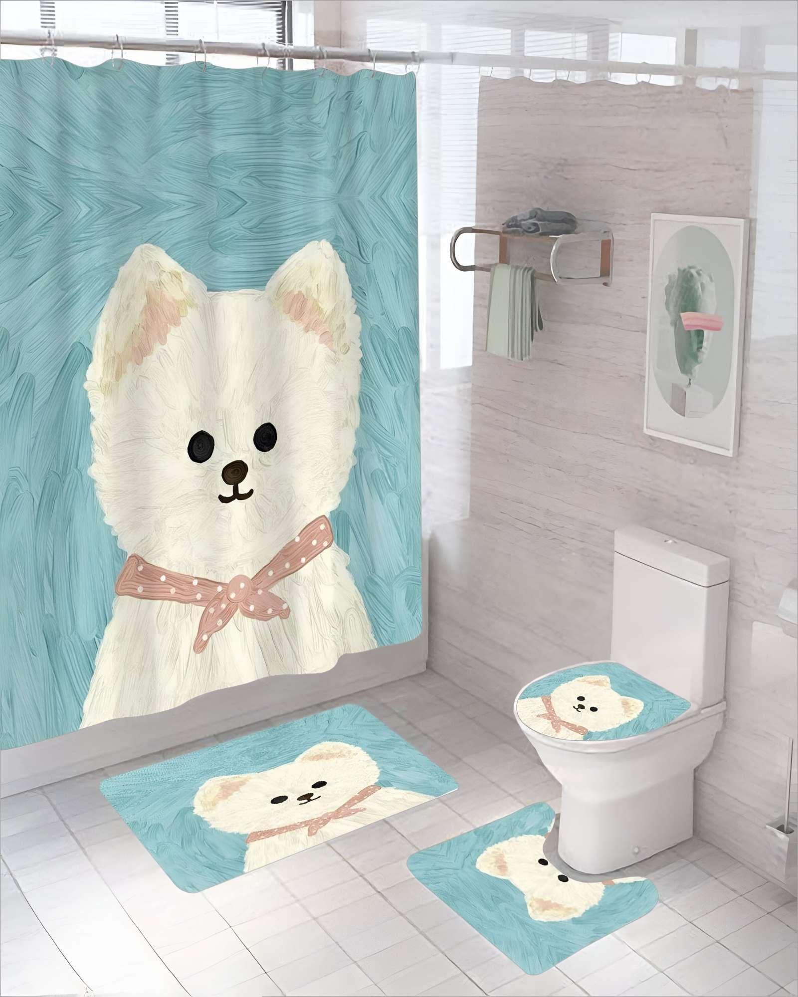 SET DE 4 PIEZAS PARA BAÑO CON ESTAMPADO 16-2