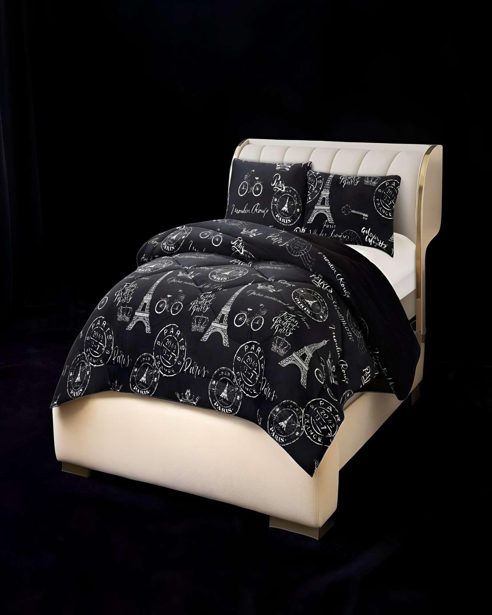 COBERTOR PLUSH CON CHIPORRO 2 PLAZAS 230X250CM NEGRO C12-2