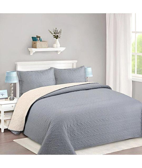 CUBRECAMA QUILT SHERPA INVIERNO PLAZA Y MEDIA C17-2