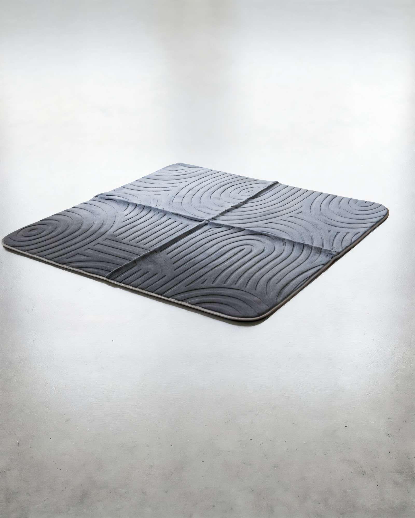 ALFOMBRA TEXTURIZADA 150X200CM COLOR GRIS OSCURO-3