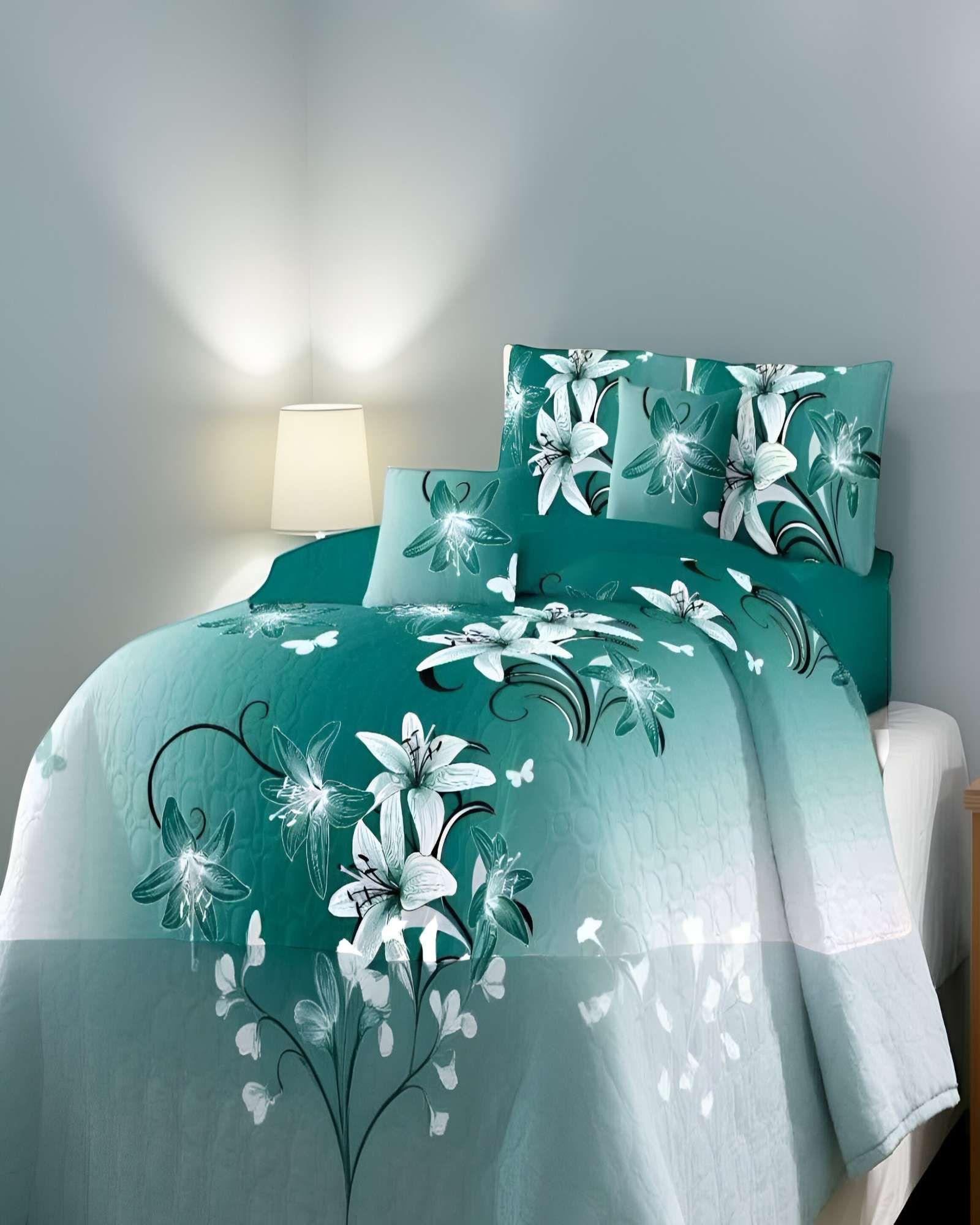 CUBRECAMA QUILT DE VERANO KING CON DISENO 14-3
