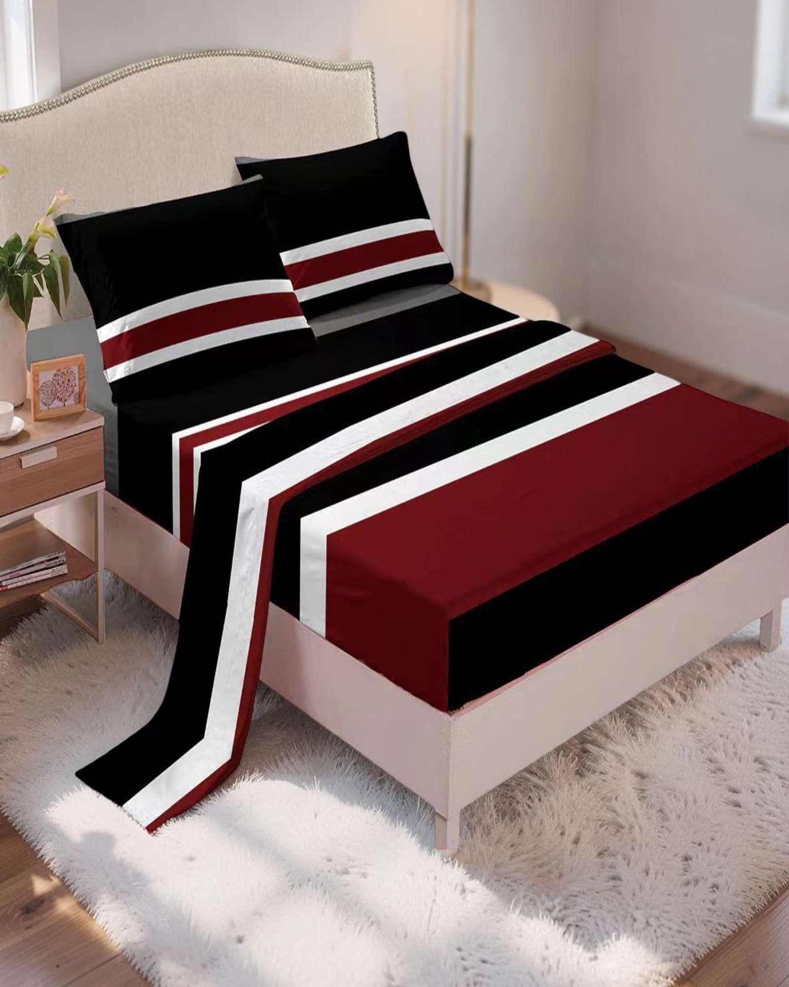 JUEGO DE SABANAS 2OO HILOS KING CON DISEÑO S10-2