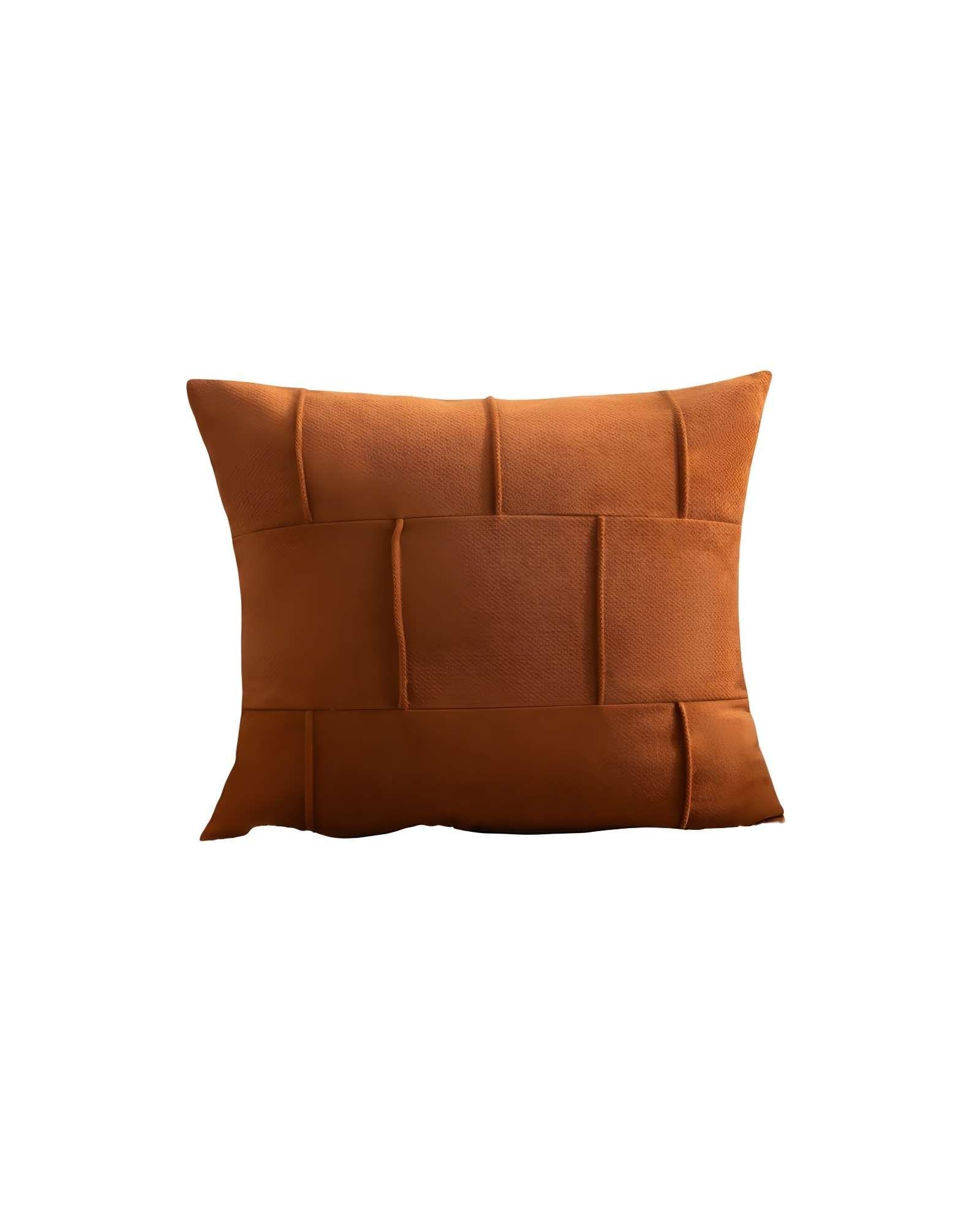 SET DE 4 FUNDAS DE COJIN PLISADA 45X45 NARANJA-1