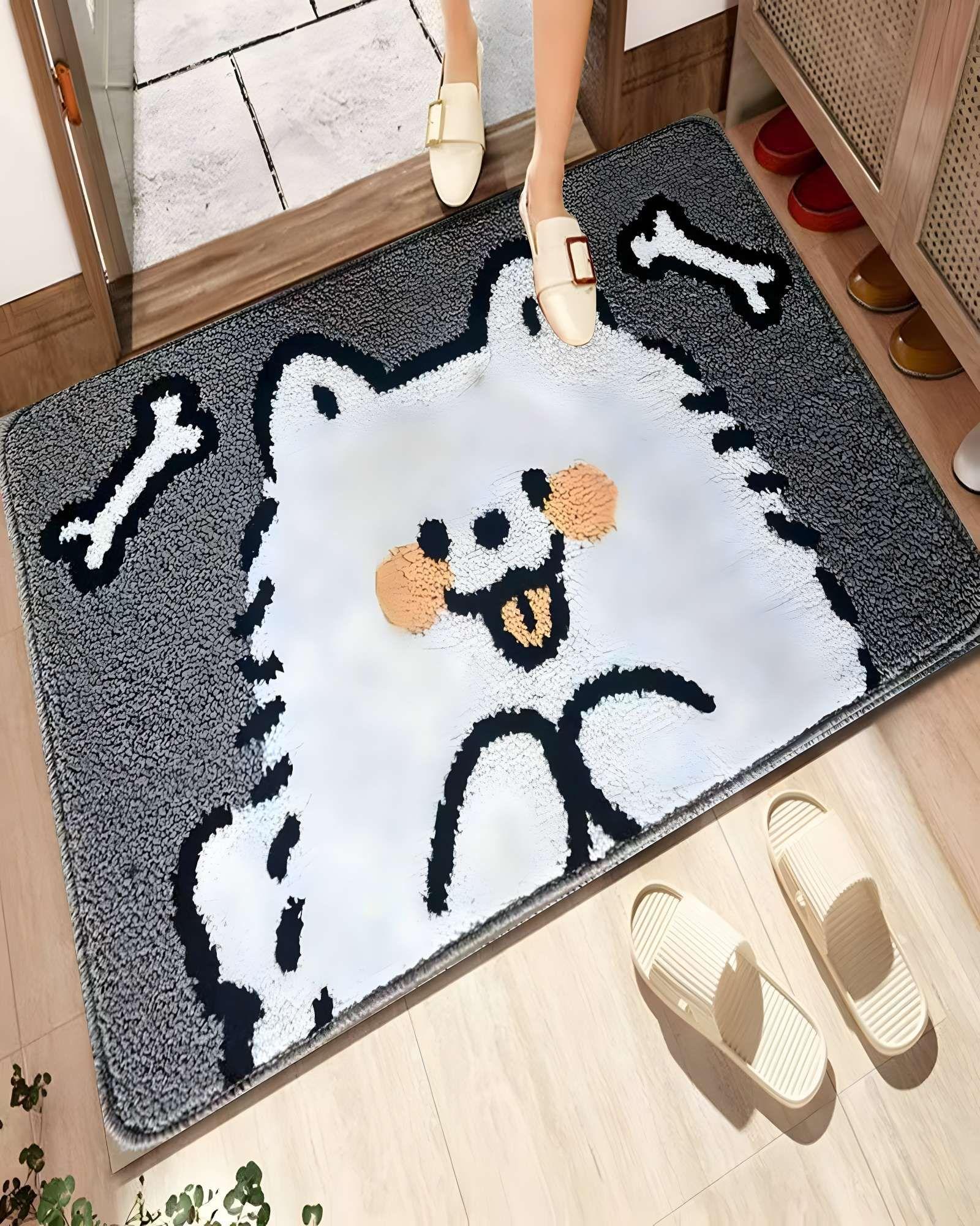 ALFOMBRA DECORATIVA DE PERRO GRIS-2