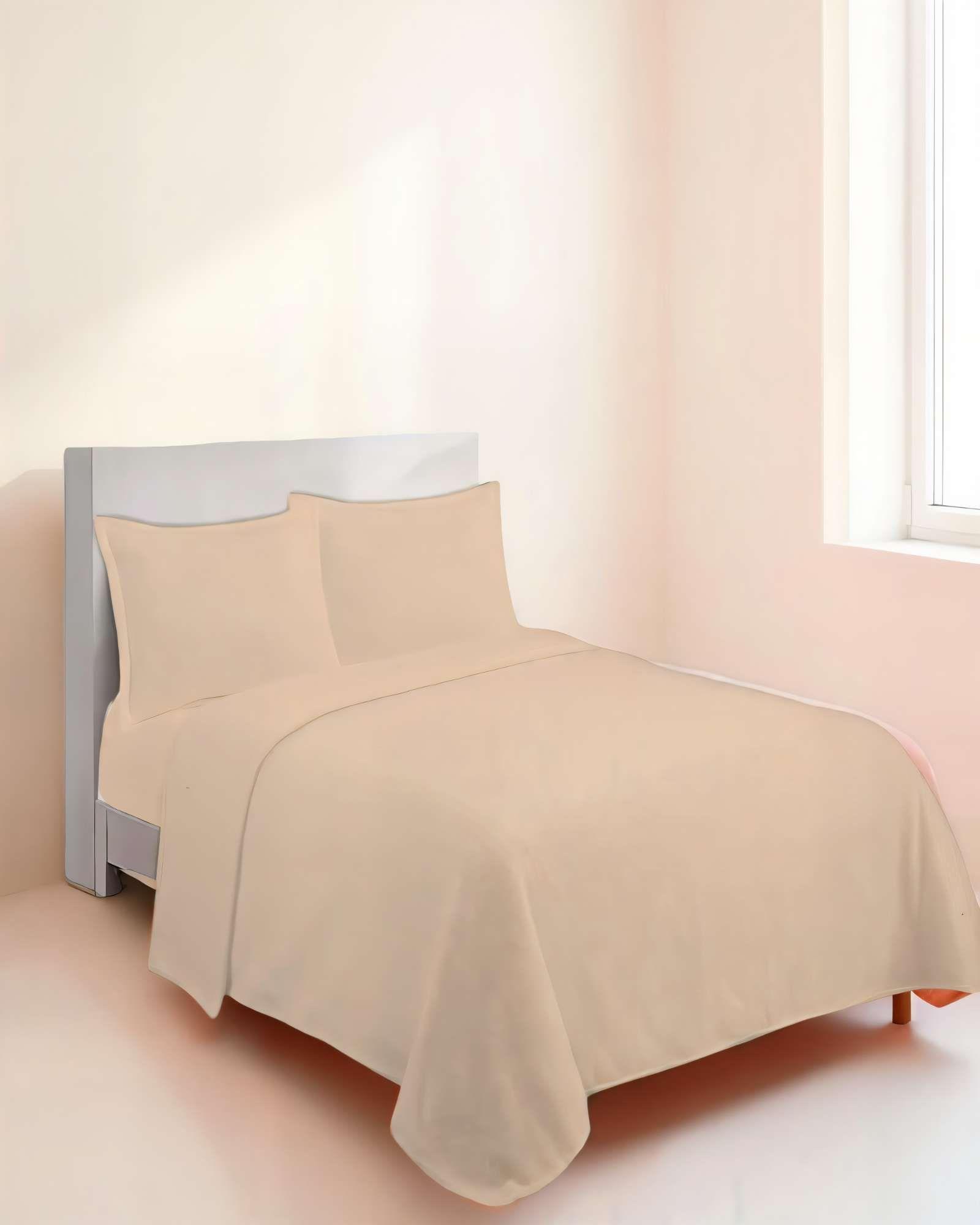 SABANA POLAR PREMIUM PLAZA Y MEDIA  COLOR BEIGE-2