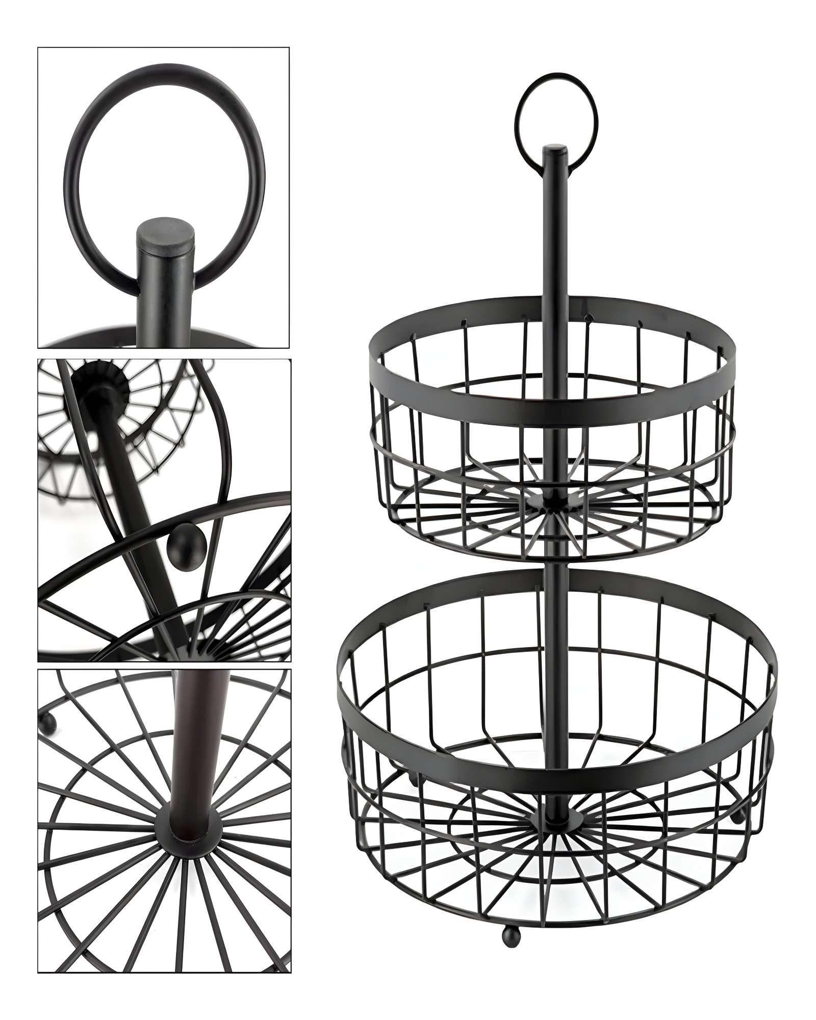 ORGANIZADOR DE FRUTAS DOBLE NIVEL PARA LA COCINA-2