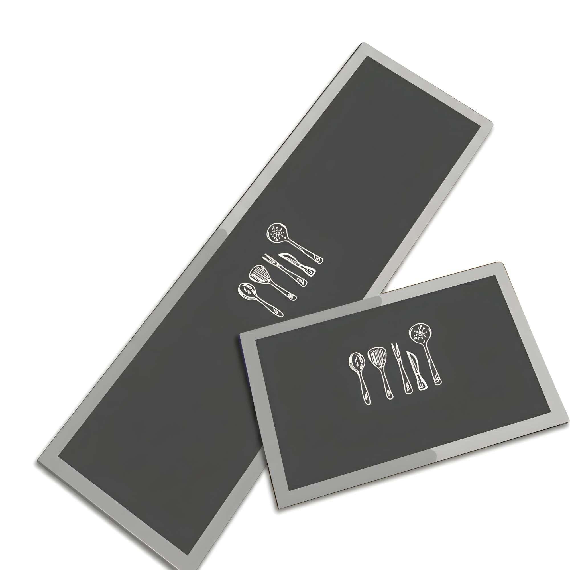 SET DE 2 ALFOMBRAS DE GOMA MINIMALISTAS PARA COCINA B2-3
