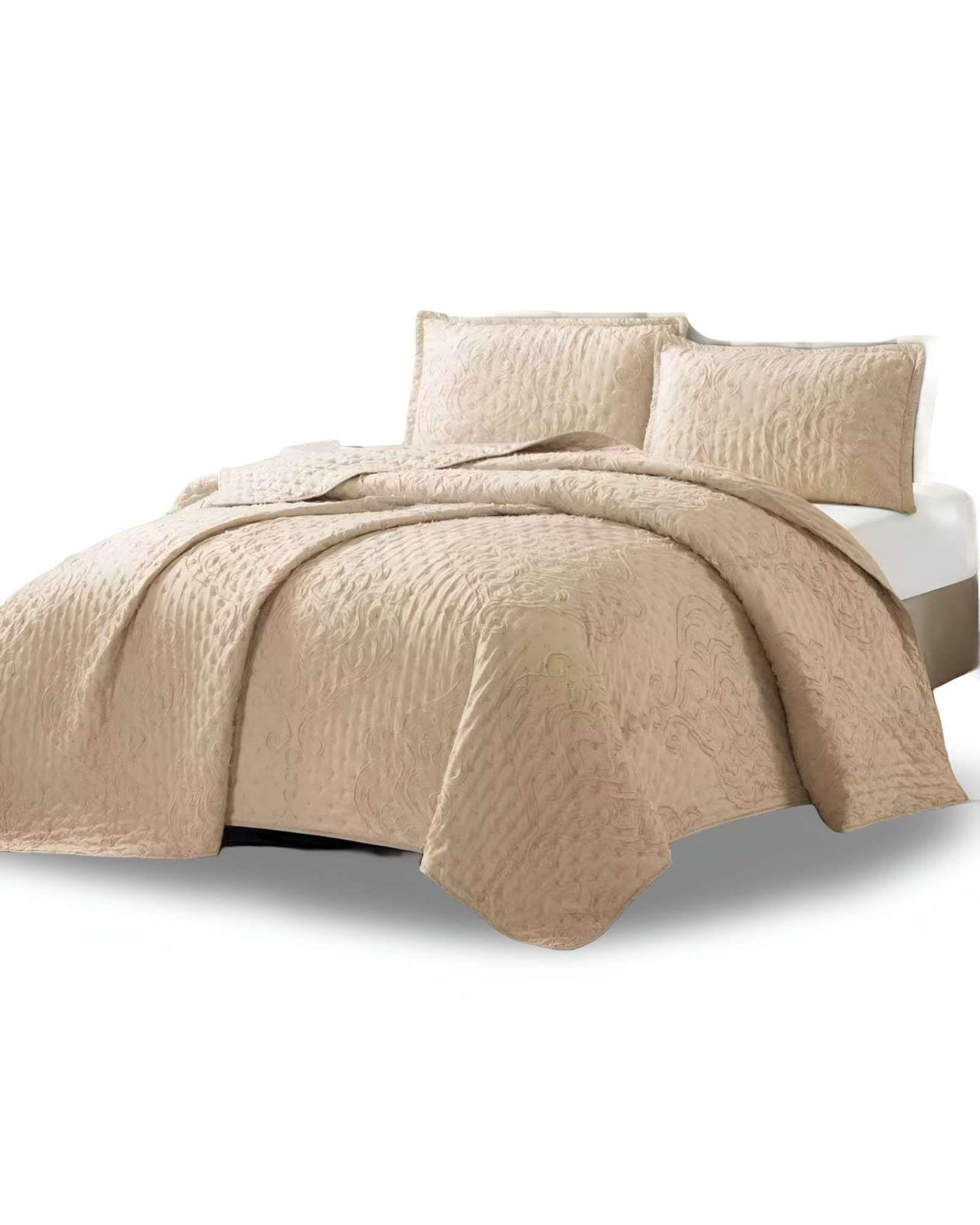quilt cubrecama TUFTING DE LUJO SUAVE 2 PLAZAS 07-1