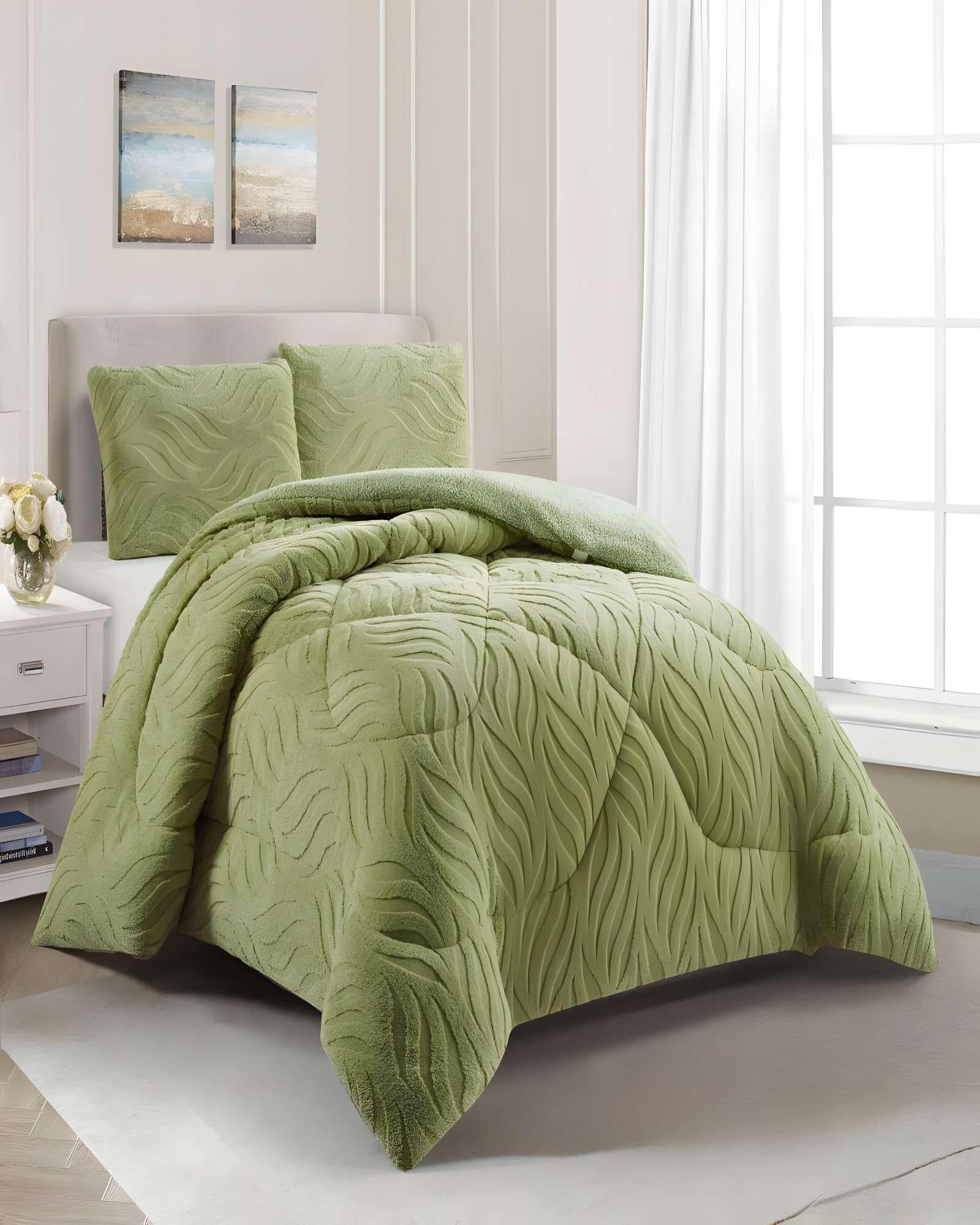 COBERTOR DE INVERNO TEXTURIZADO RB KING VERDE-2