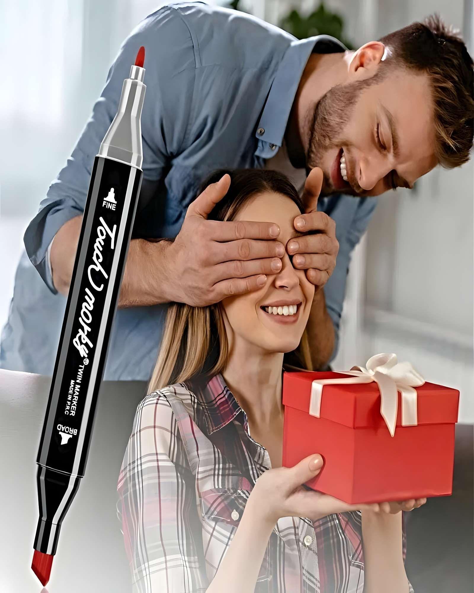 SET DE PLUMONES 120 PIEZAS DOBLE PUNTA-3