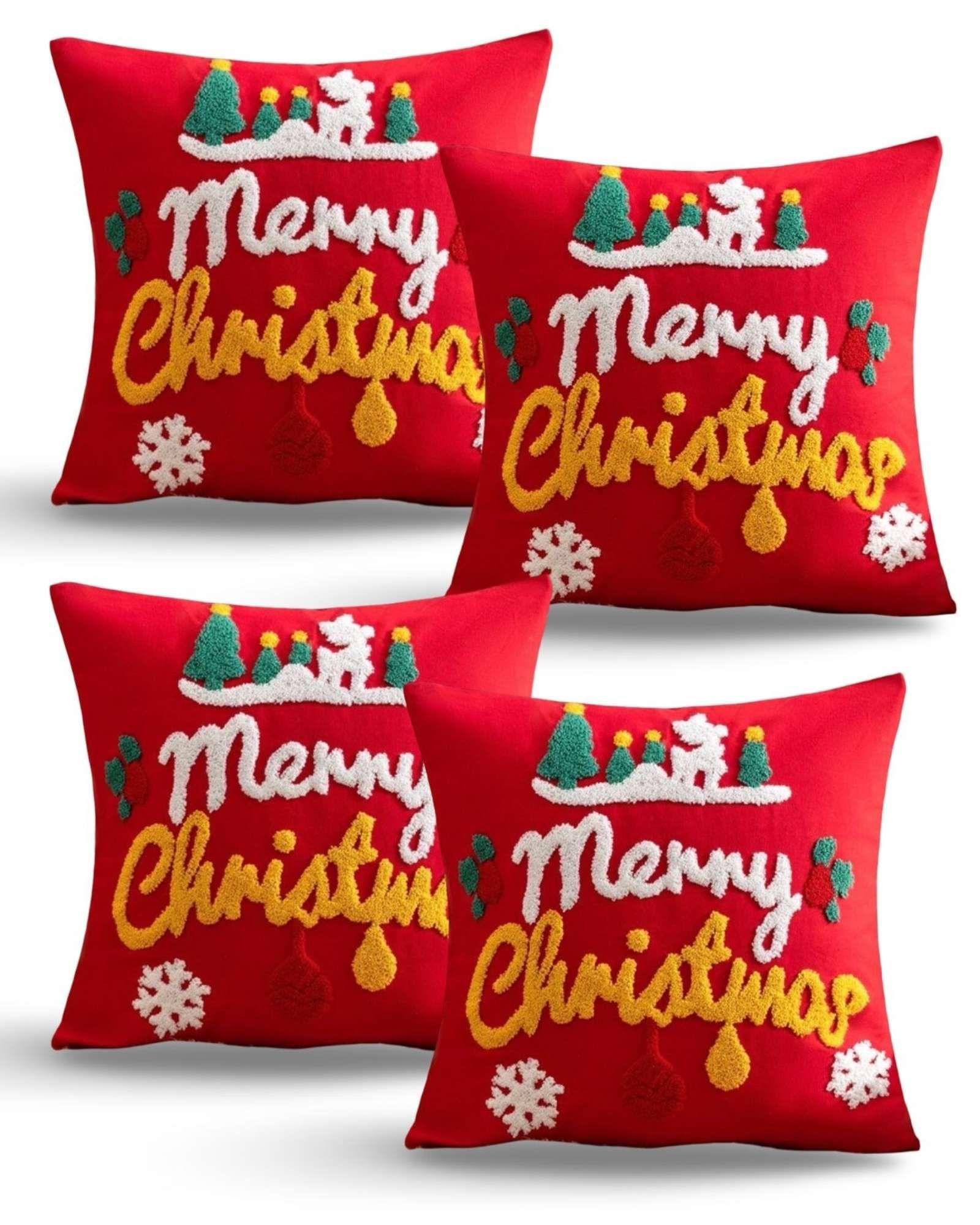 SET DE 4 FUNDAS DE COJIN PARA NAVIDAD K22-0