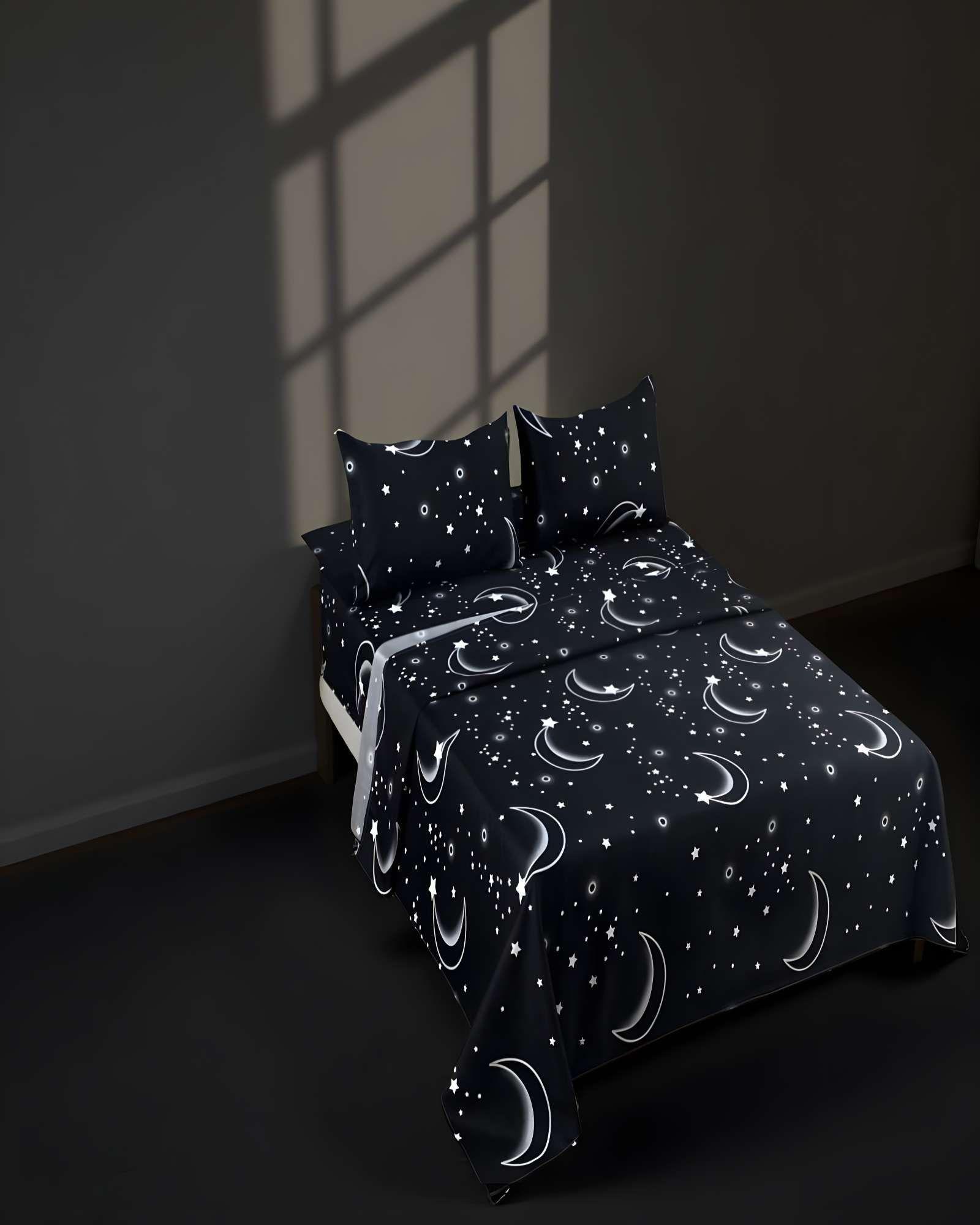 JUEGO DE SABANAS 100% EXTRASUAVE PLAZA Y MEDIA NEGRO C1-3